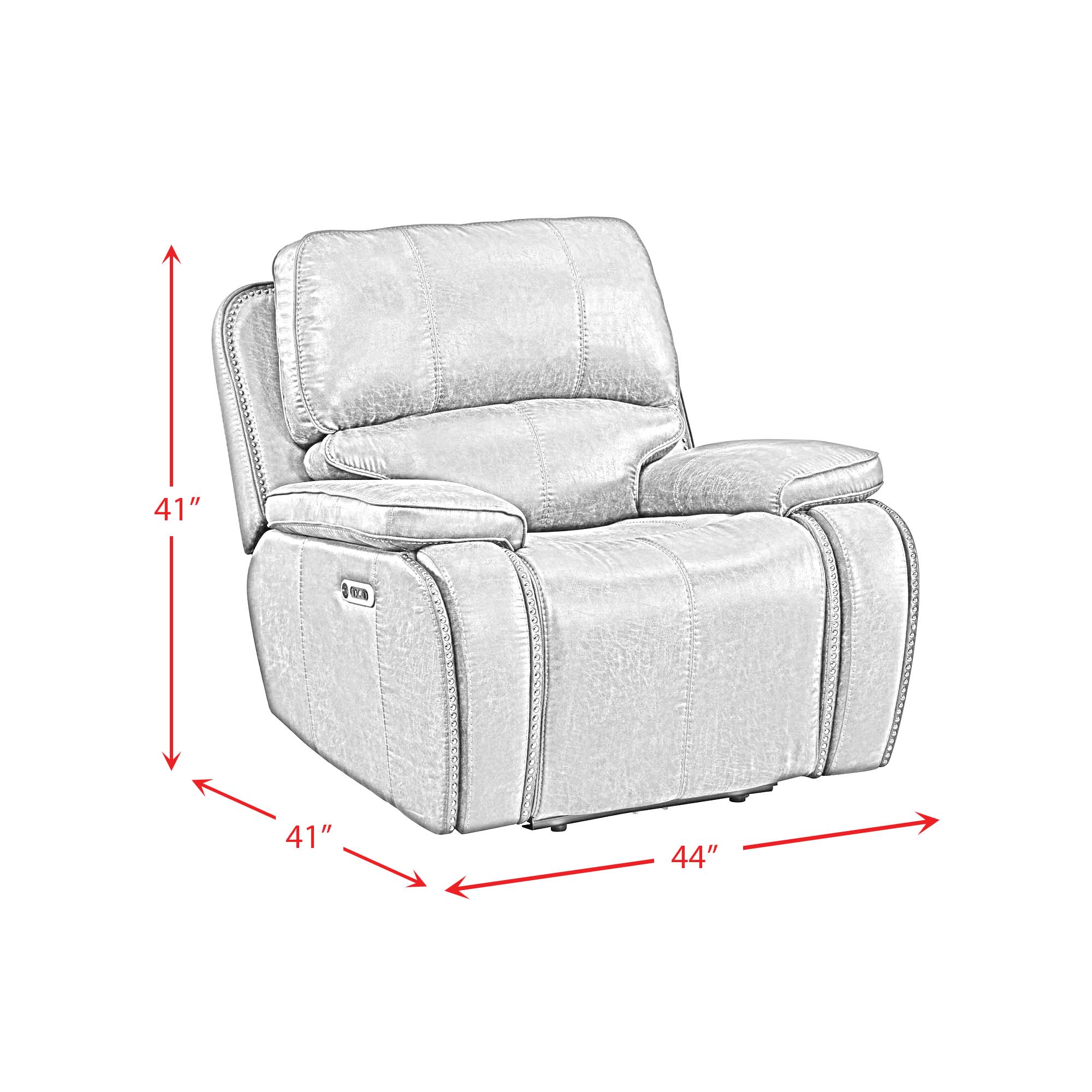 Model: U-5230-8641-105PP | Elements Atlantis Power Motion Recliner with Power Head Recliner in Heritage Coffee