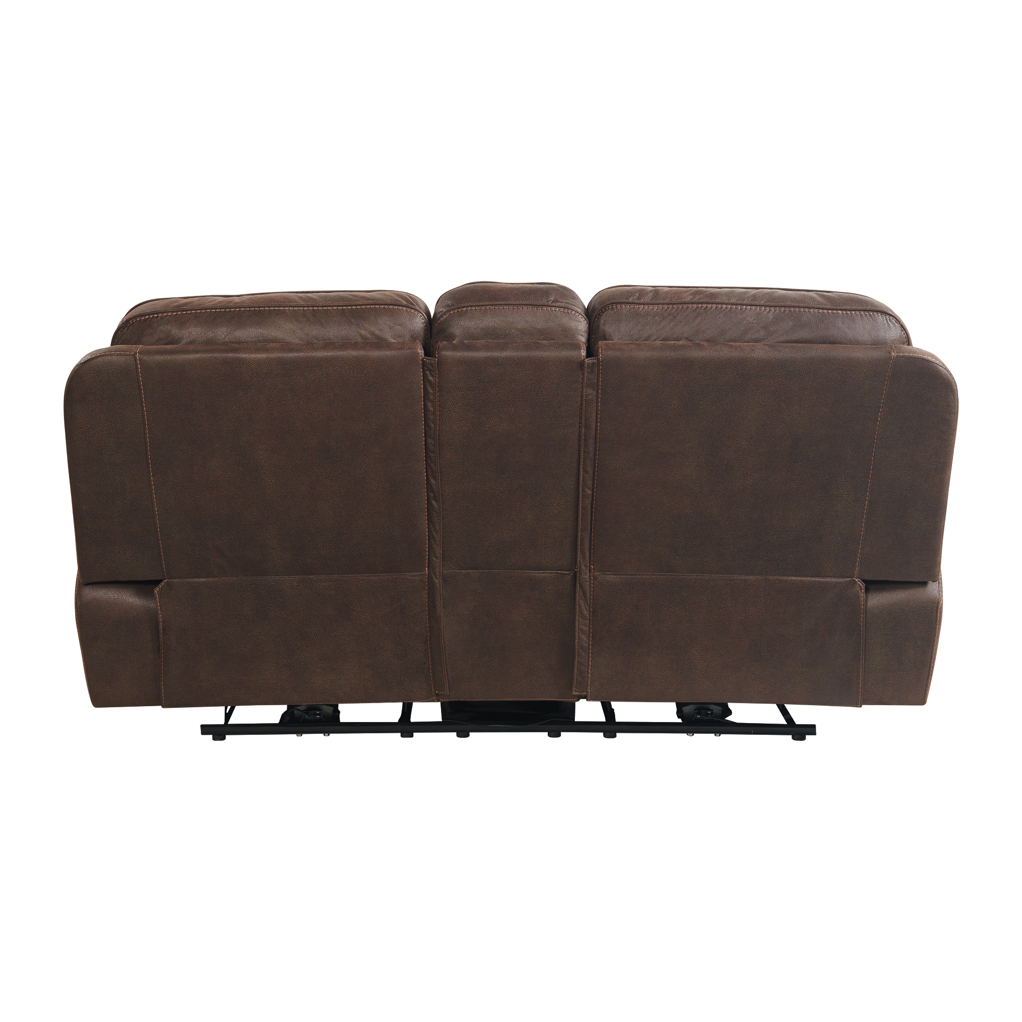 Model: U-5230-8641-285PP | Elements Atlantis Power Motion Loveseat with Power Headrest & Console in Heritage Coffee