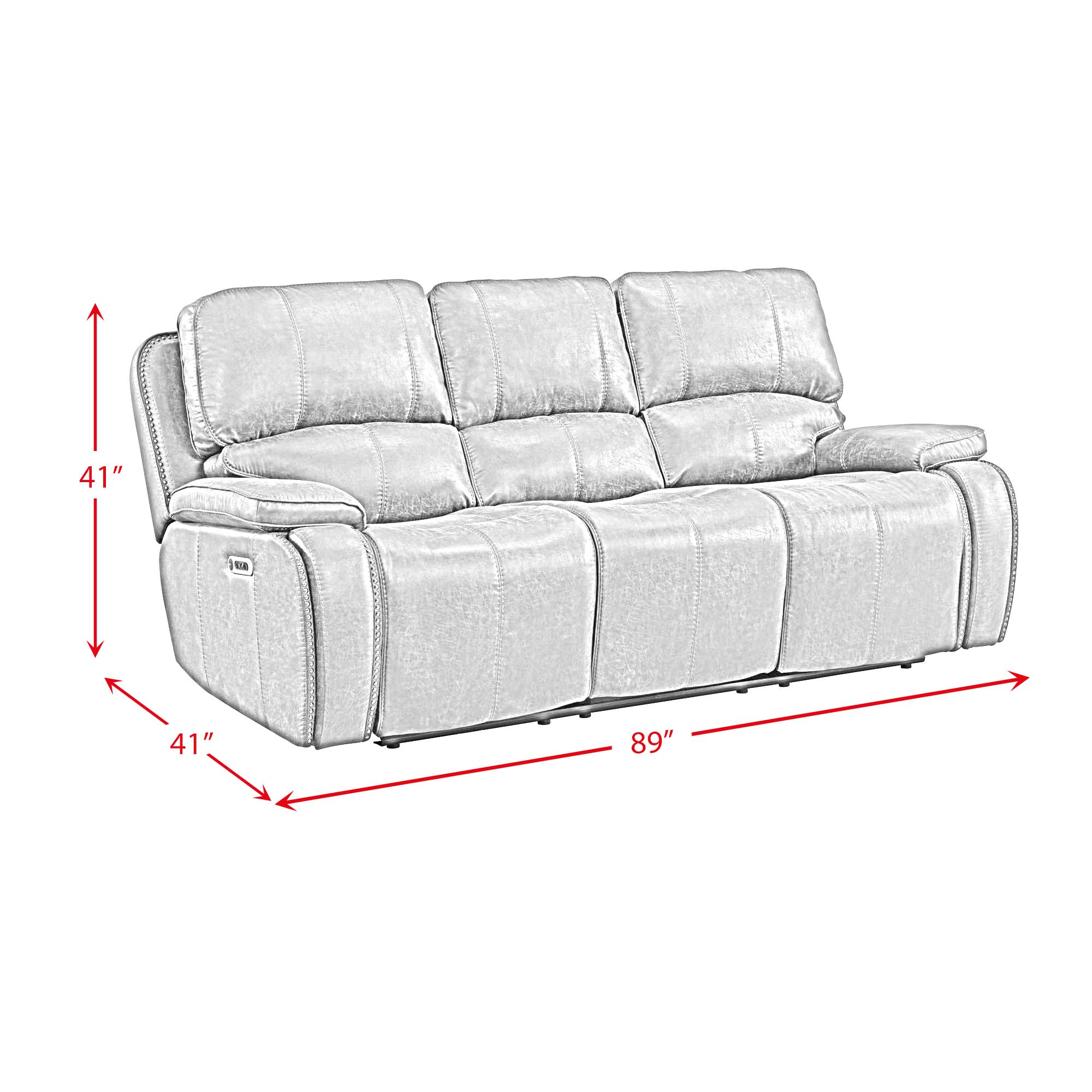 Model: U-5230-8641-305PP | Elements Atlantis Power Motion Sofa with Power Headrest in Heritage Coffee