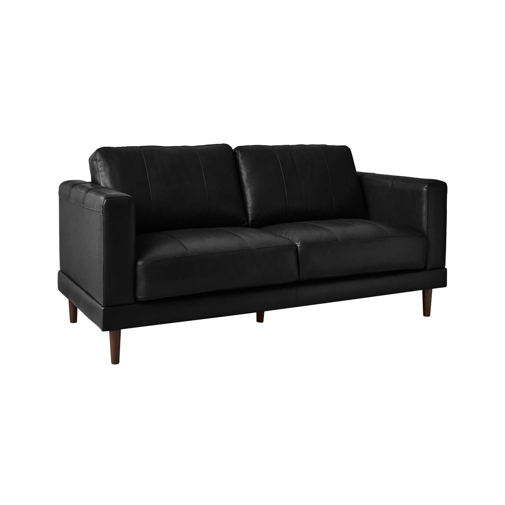 Elements Hampton Loveseat In Fiero Black  (Top Grain/PVC)