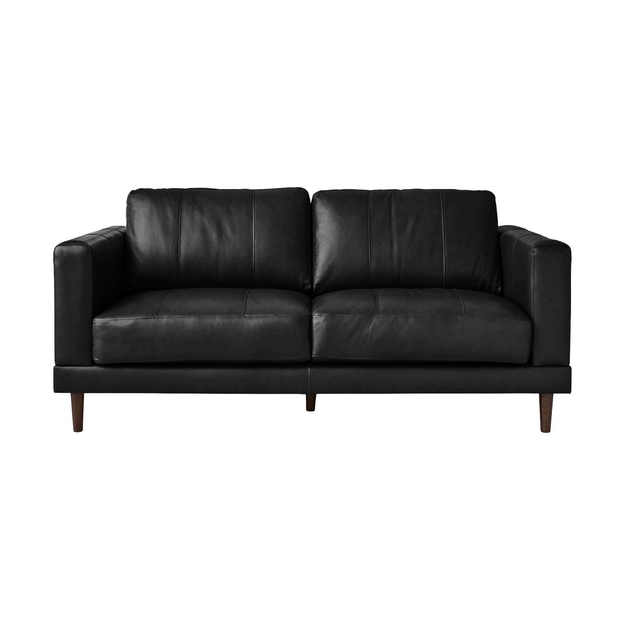 Model: UHT3780200 | Elements Hampton Loveseat In Fiero Black  (Top Grain/PVC)