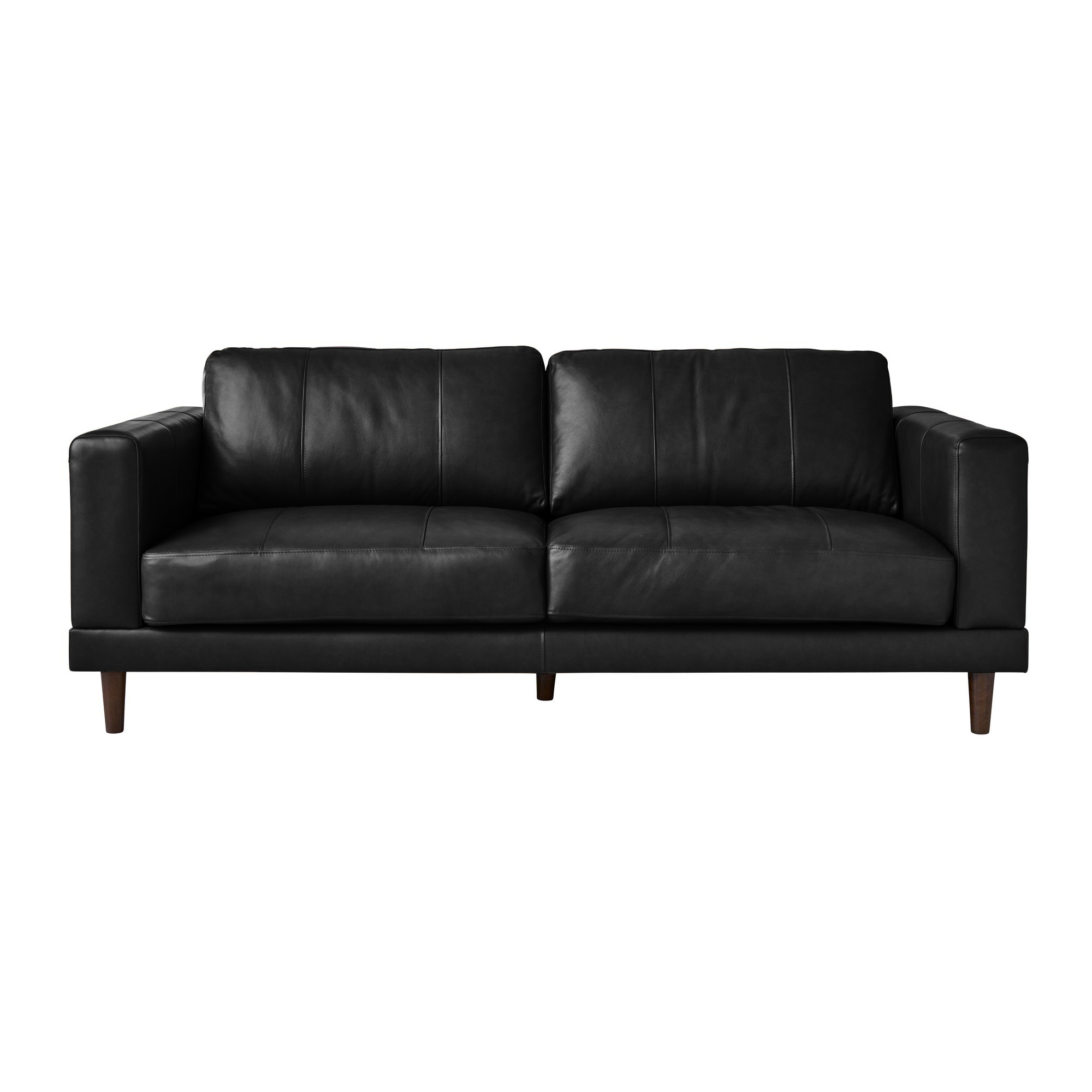 Model: UHT3780300 | Elements Hampton Sofa In Fiero Black (Top Grain/PVC)