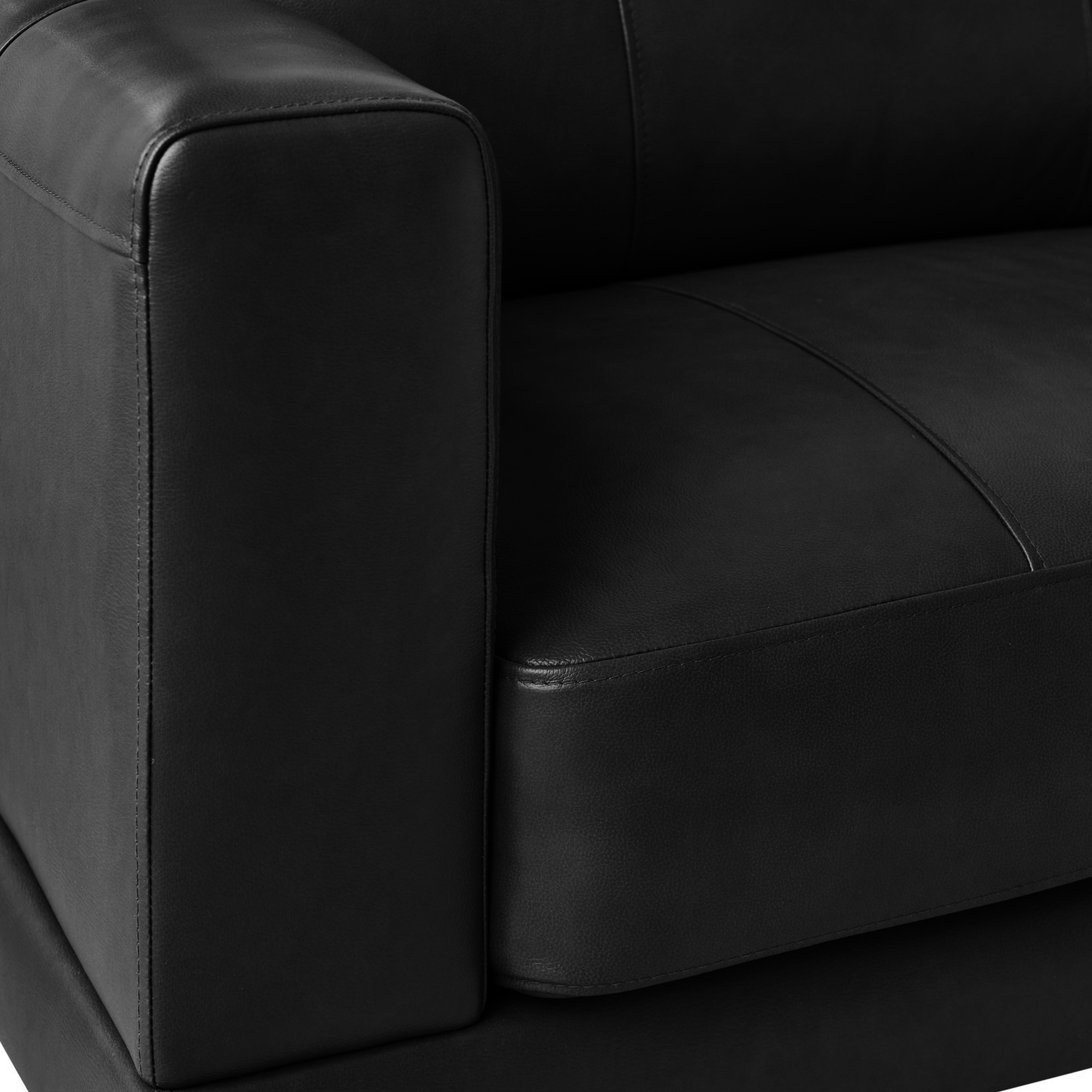 Model: UHT3780300 | Elements Hampton Sofa In Fiero Black (Top Grain/PVC)