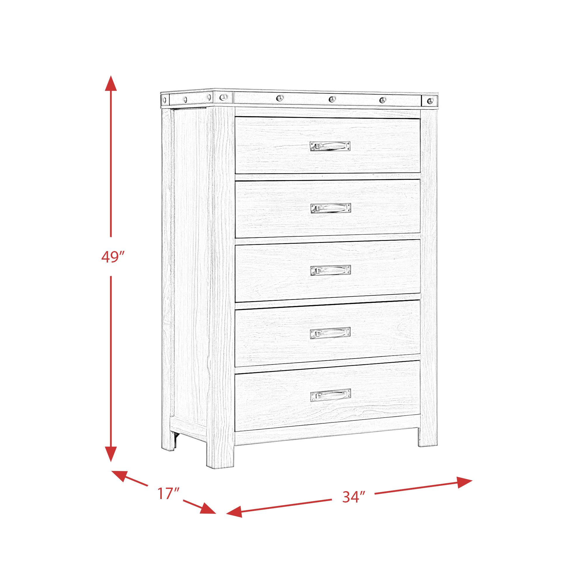 Model: WE600KB3PC | Elements Wade King Panel 3PC Bedroom Set