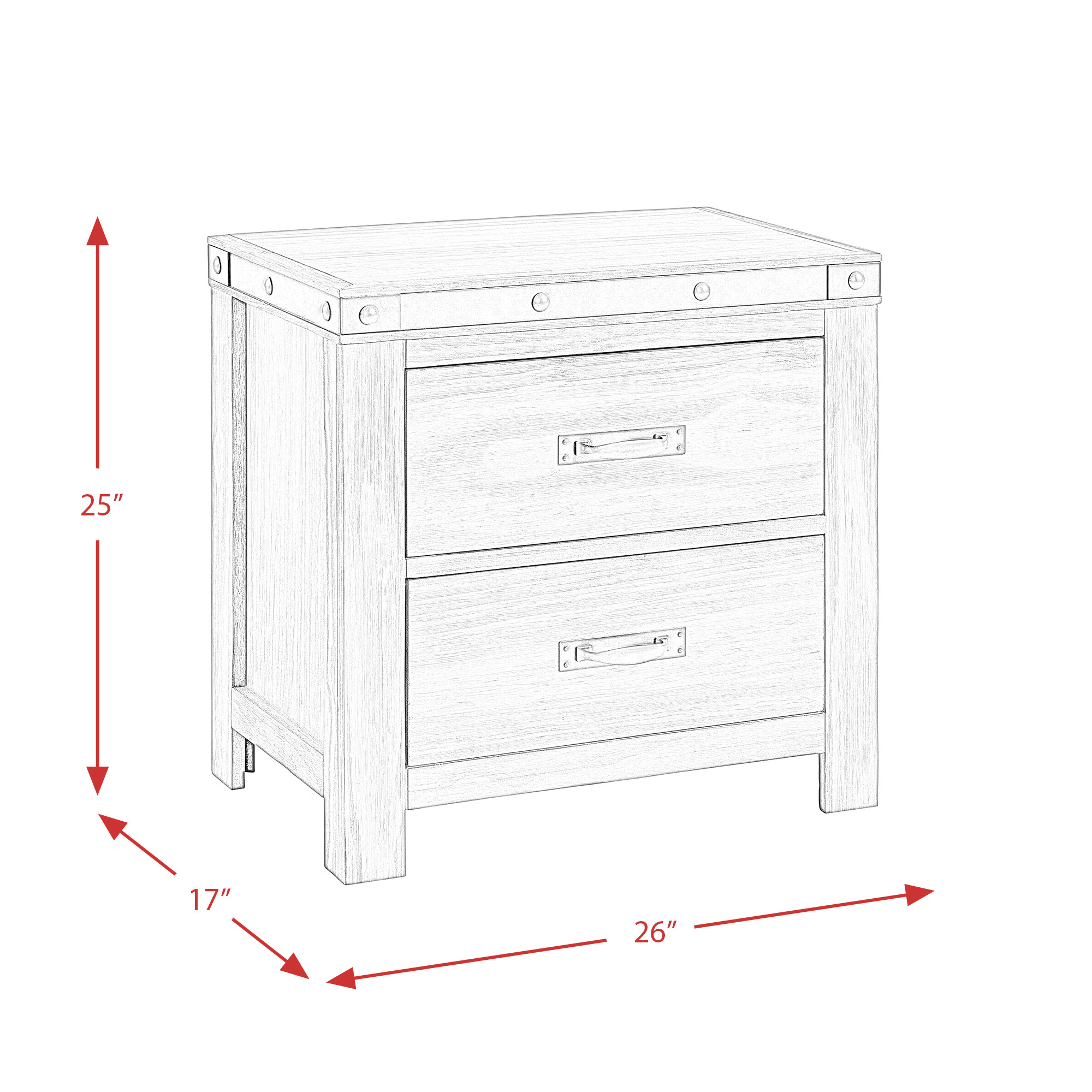 Model: WE600KB3PC | Elements Wade King Panel 3PC Bedroom Set