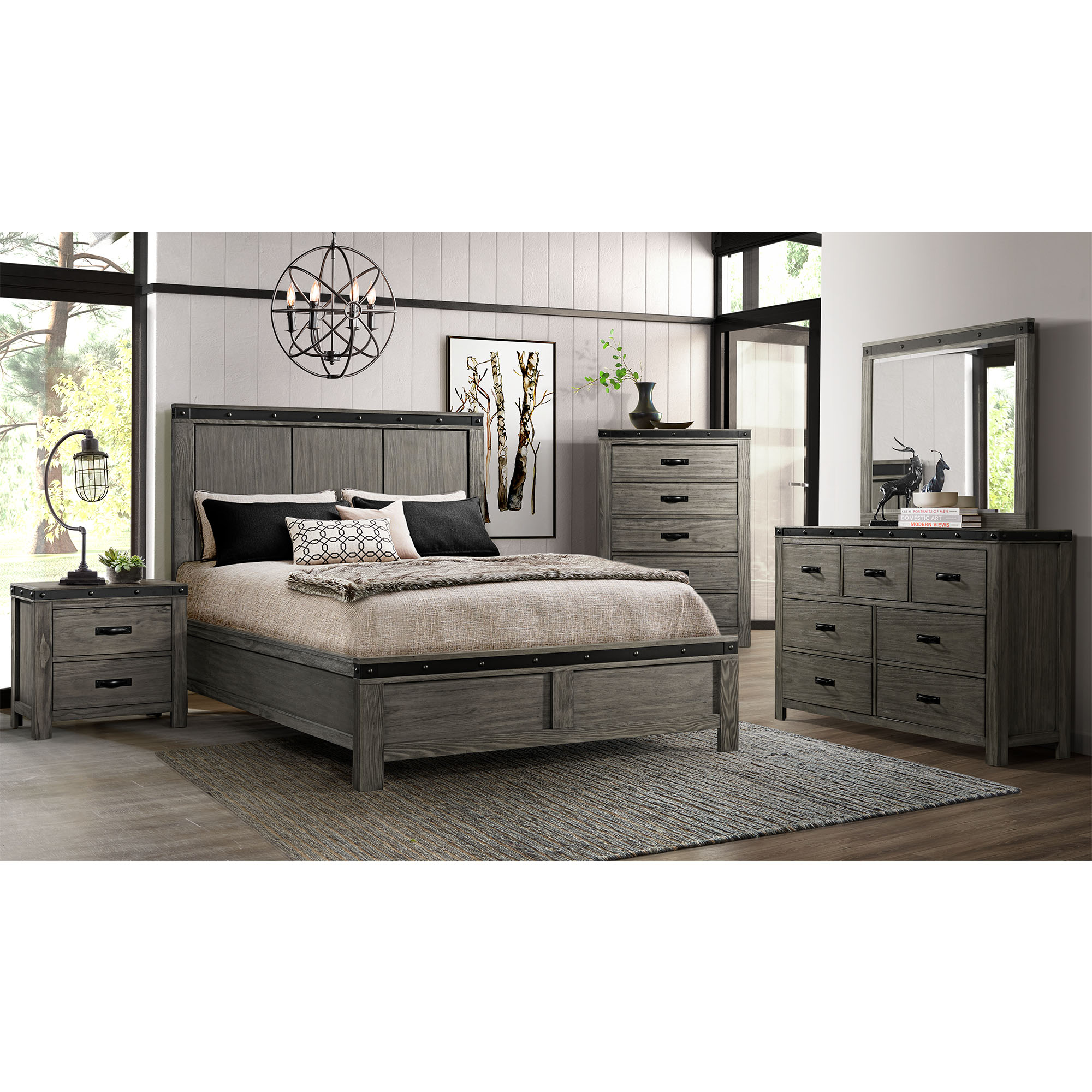 Model: WE600QB3PC | Elements Wade Queen Panel 3PC Bedroom Set