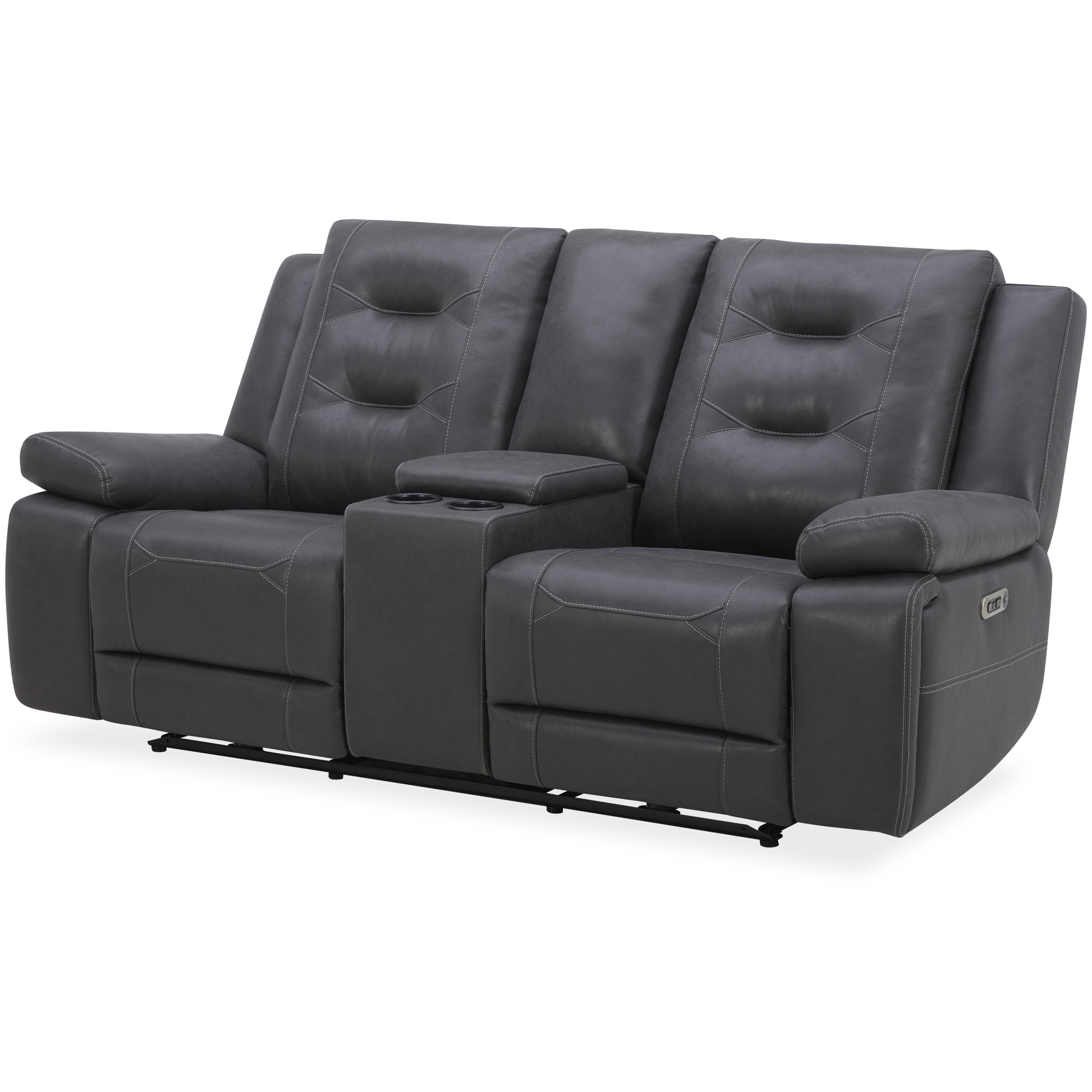 Model: MCAL-321PH-TACH | Parker House Caldwell - Tahoe Charcoal Power Reclining Sofa Loveseat and Recliner