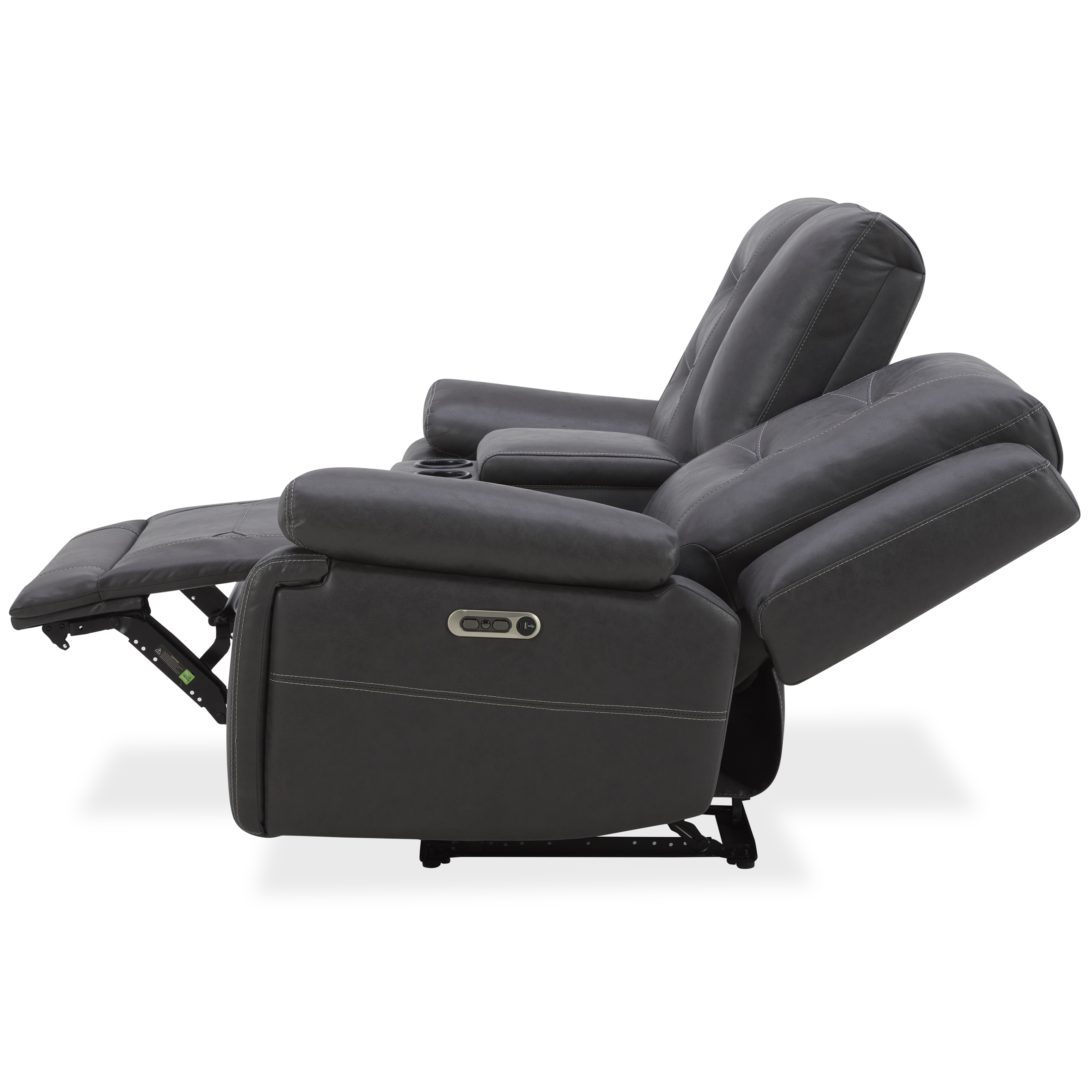 Model: MCAL-321PH-TACH | Parker House Caldwell - Tahoe Charcoal Power Reclining Sofa Loveseat and Recliner