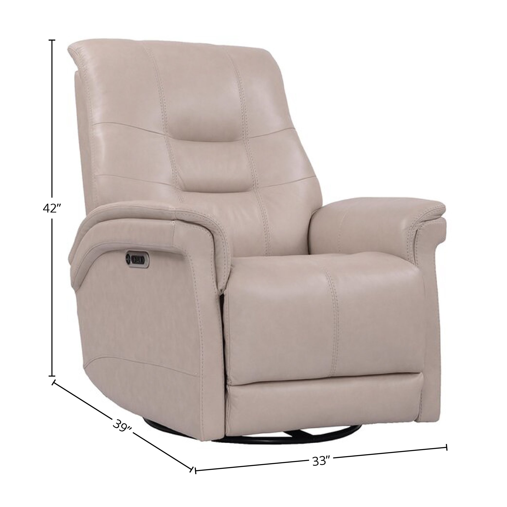 Model: MCAR#812GSPH-P25-VLI | Parker House Carnegie - Verona Linen - Powered By Freemotion Cordless Power Swivel Glider Recliner
