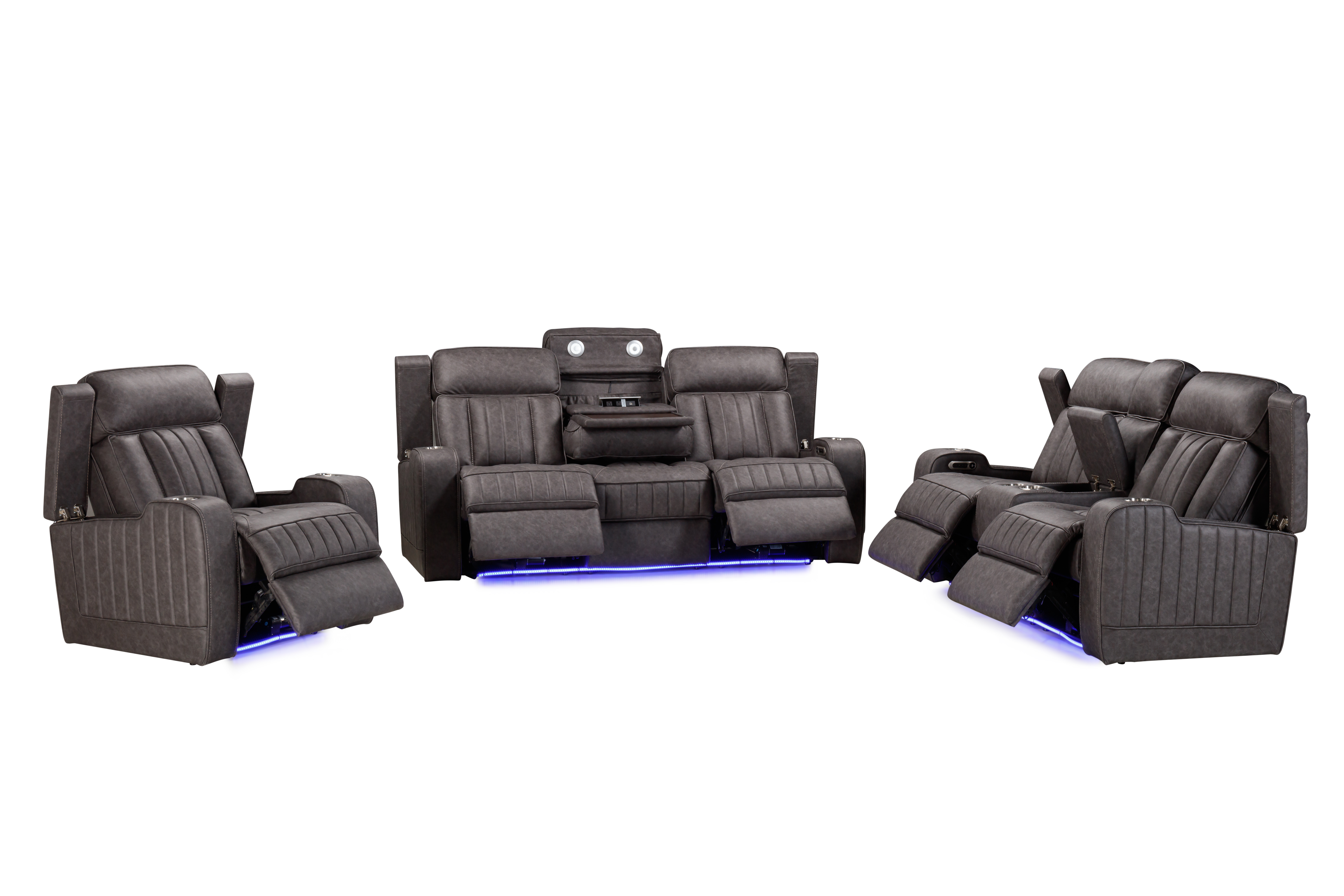 Parker House Equinox - Mercury Power Reclining Sofa Loveseat and Recliner
