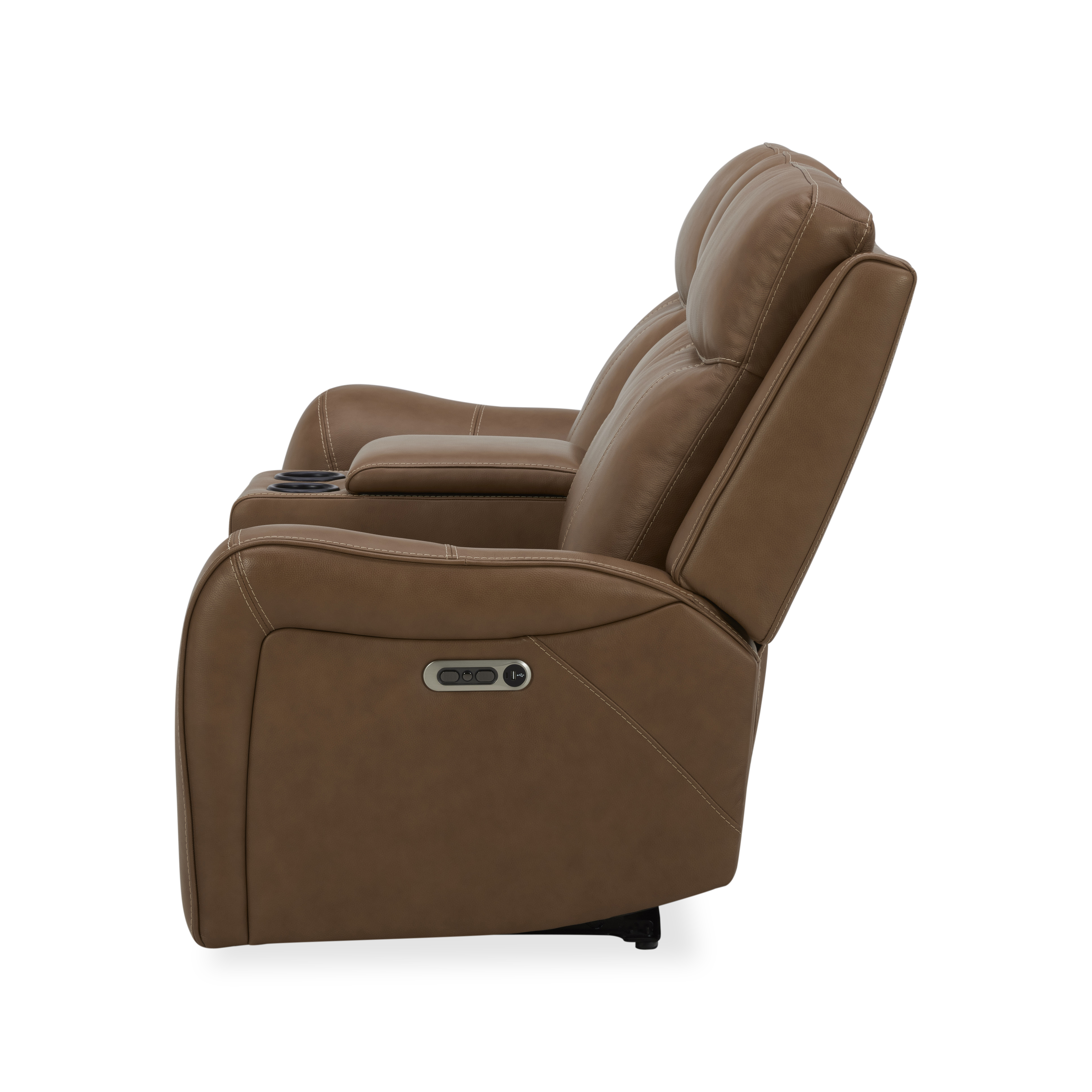Model: MHAY#822CPH-BTNT | Parker House Haywood - Butternut Power Console Loveseat