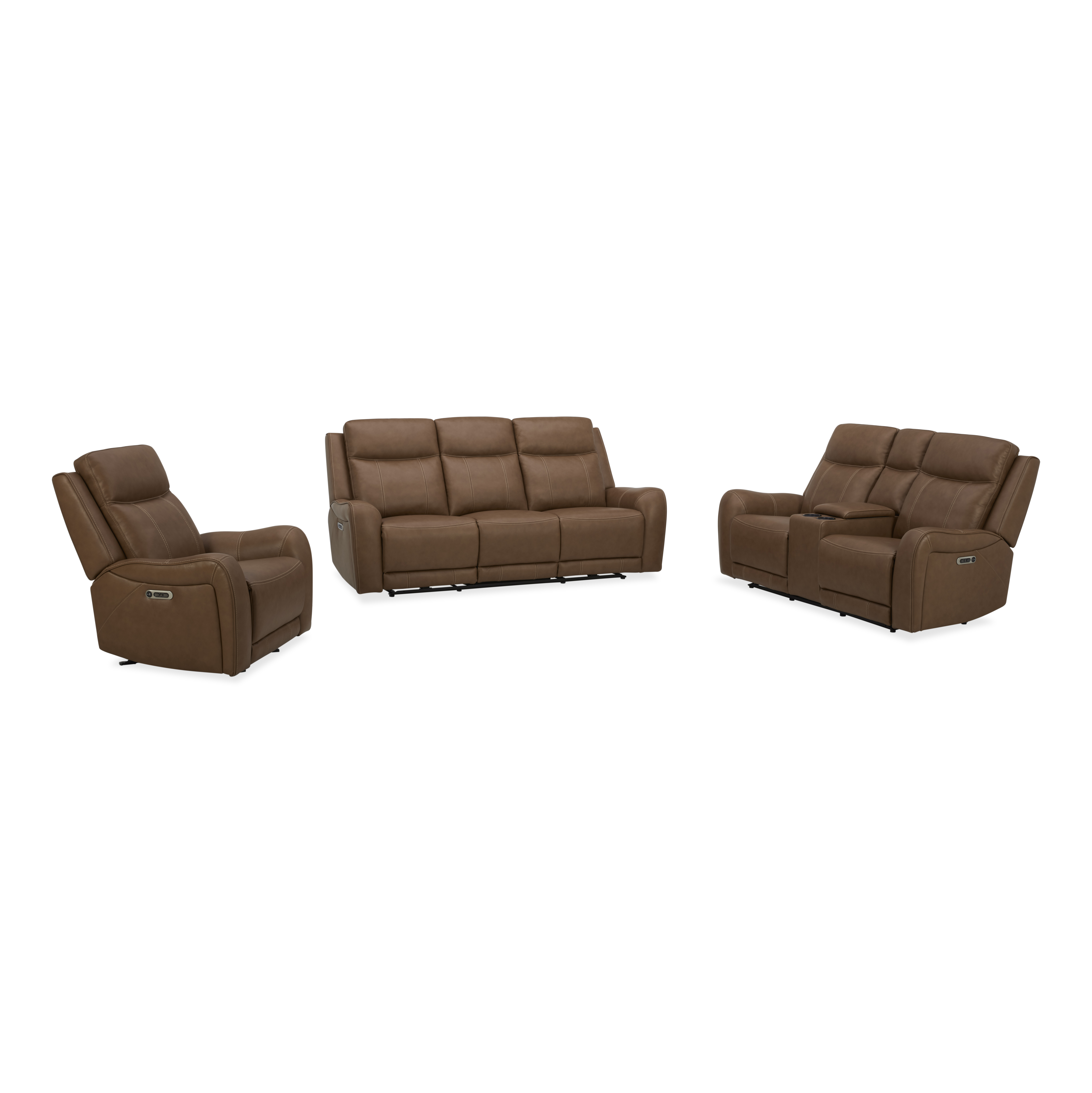 Model: MHAY#822CPH-BTNT | Parker House Haywood - Butternut Power Console Loveseat