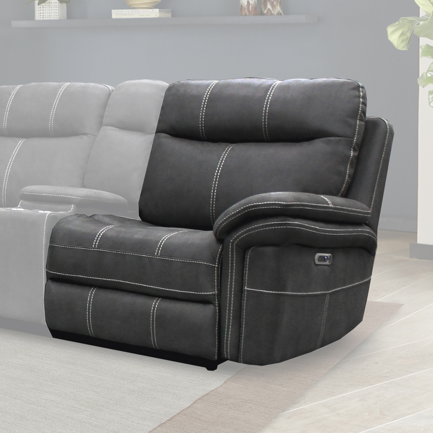 Parker House Mason - Charcoal Power Right Arm Facing Recliner