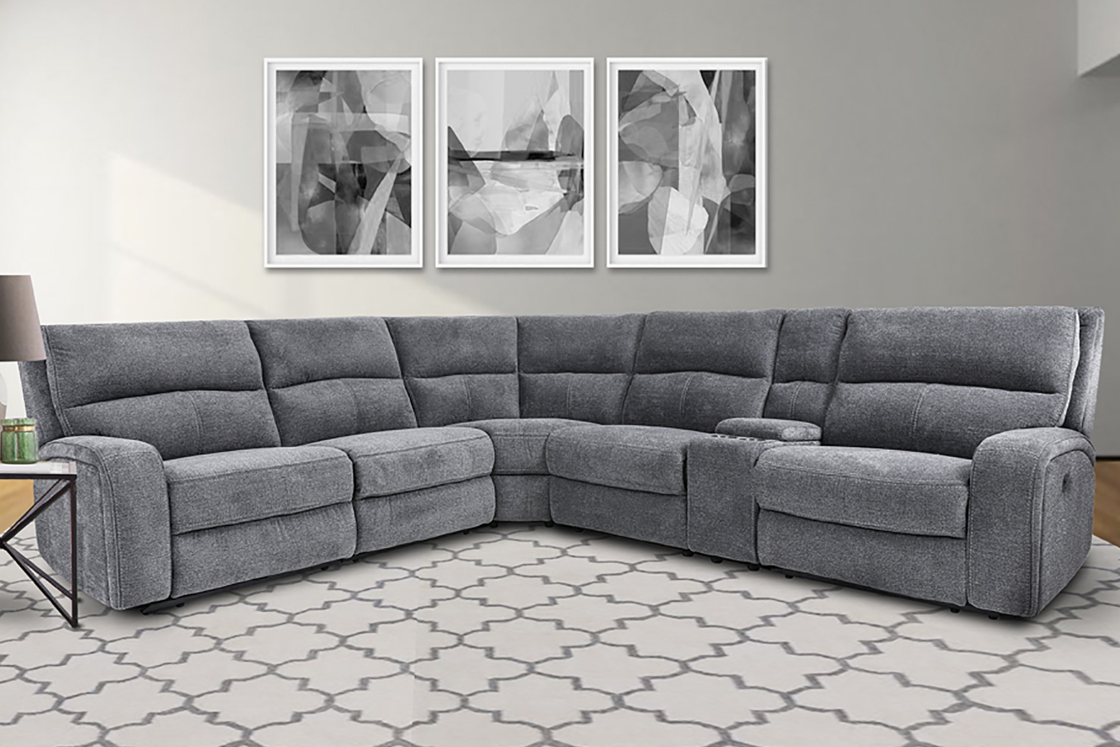 Model: MPOL#811LPH-BIG | Parker House Polaris - Bizmark Grey Power Left Arm Facing Recliner