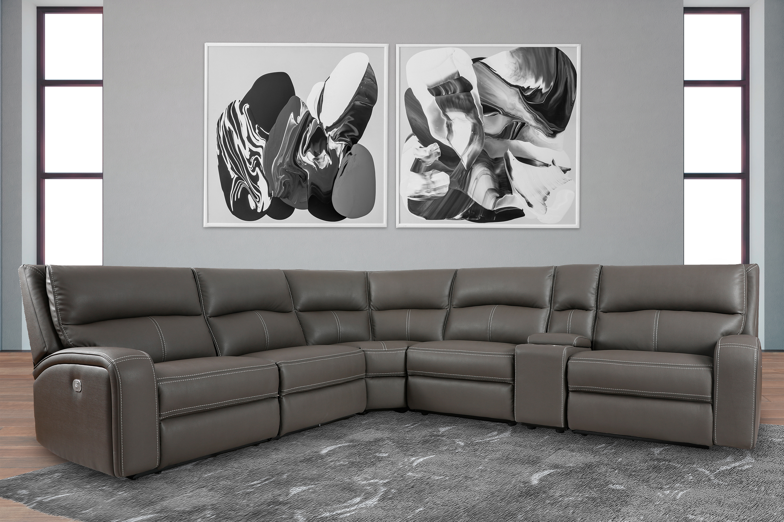 Model: MPOL#840-HAZ | Parker House Polaris - Haze Armless Chair