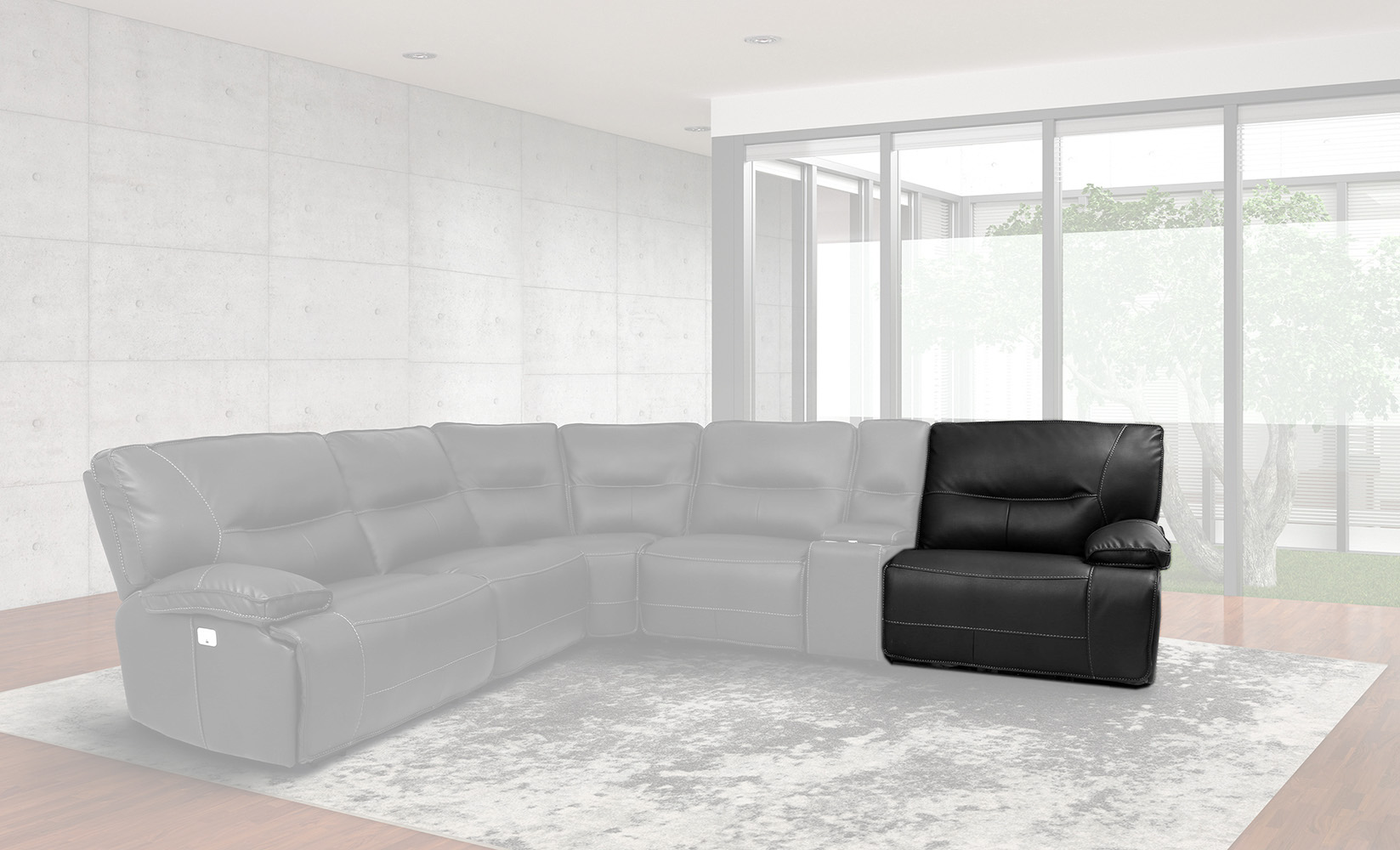 Parker House Spartacus - Black Power Right Arm Facing Recliner