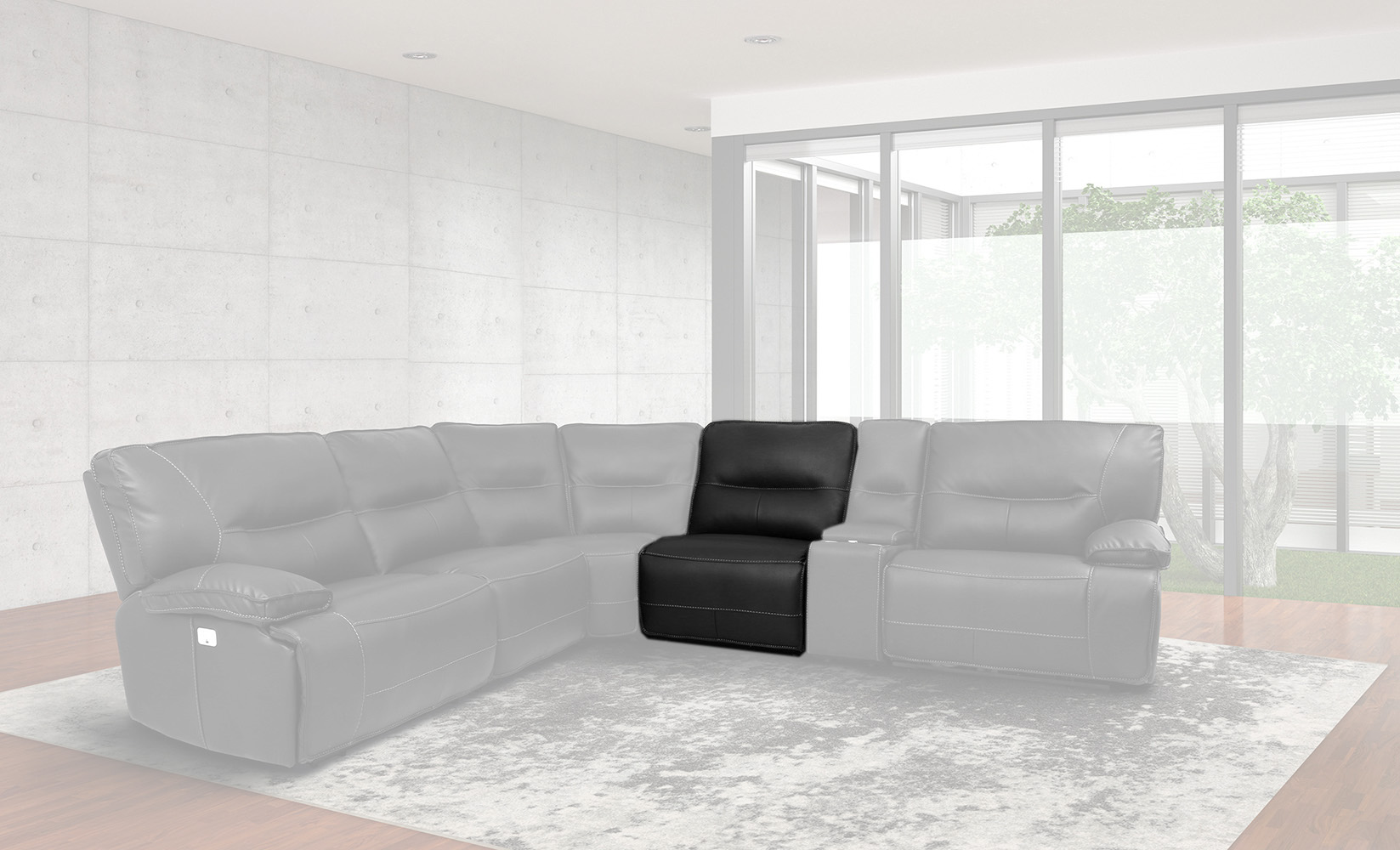 Parker House Spartacus - Black Armless Chair