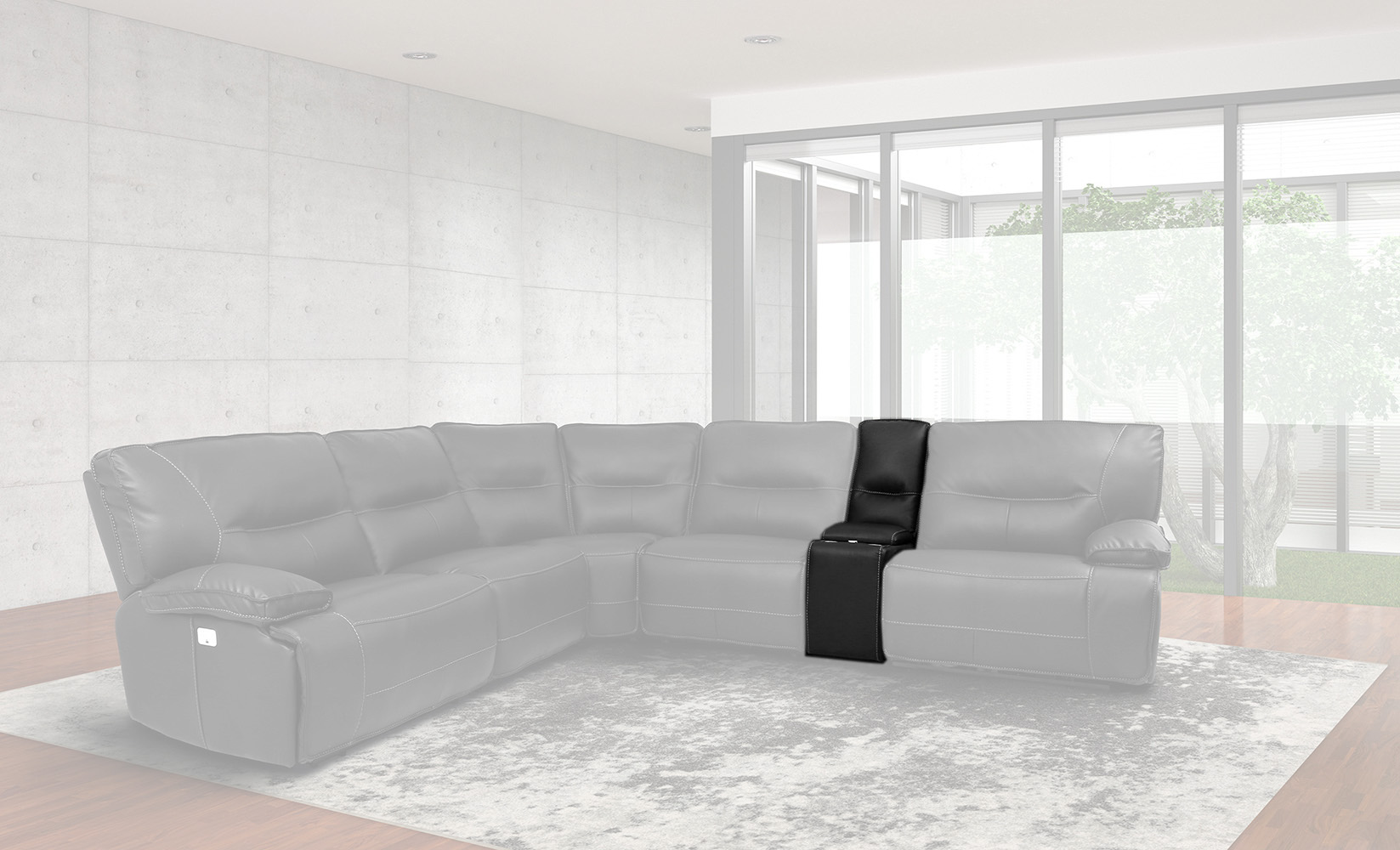Parker House Spartacus - Black Entertainment Console with USB Pop-Up