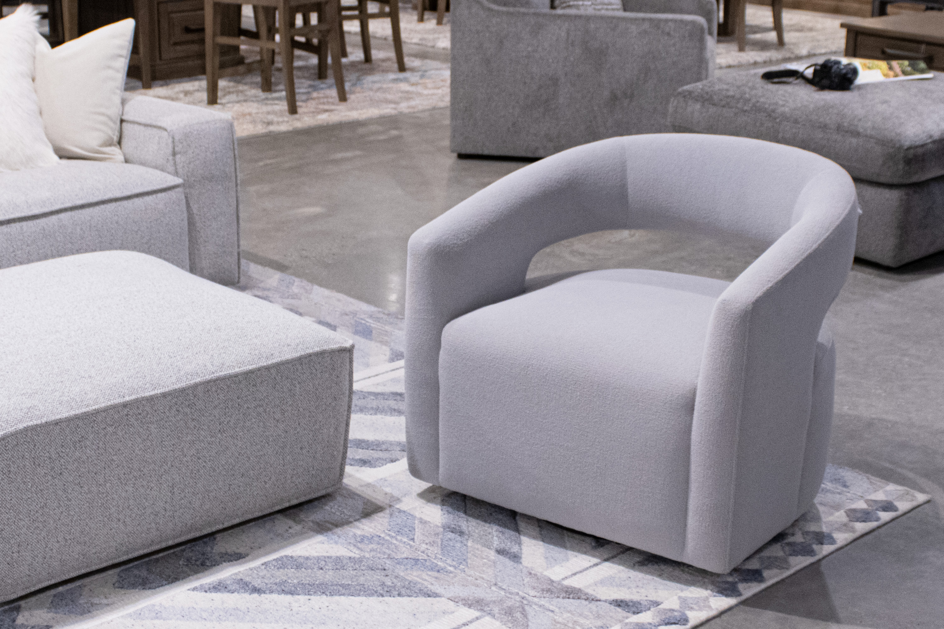 Model: SORB#912-2-DMDV | Parker House Orbit - Dame Dove Open Back Accent Chair Two Pack