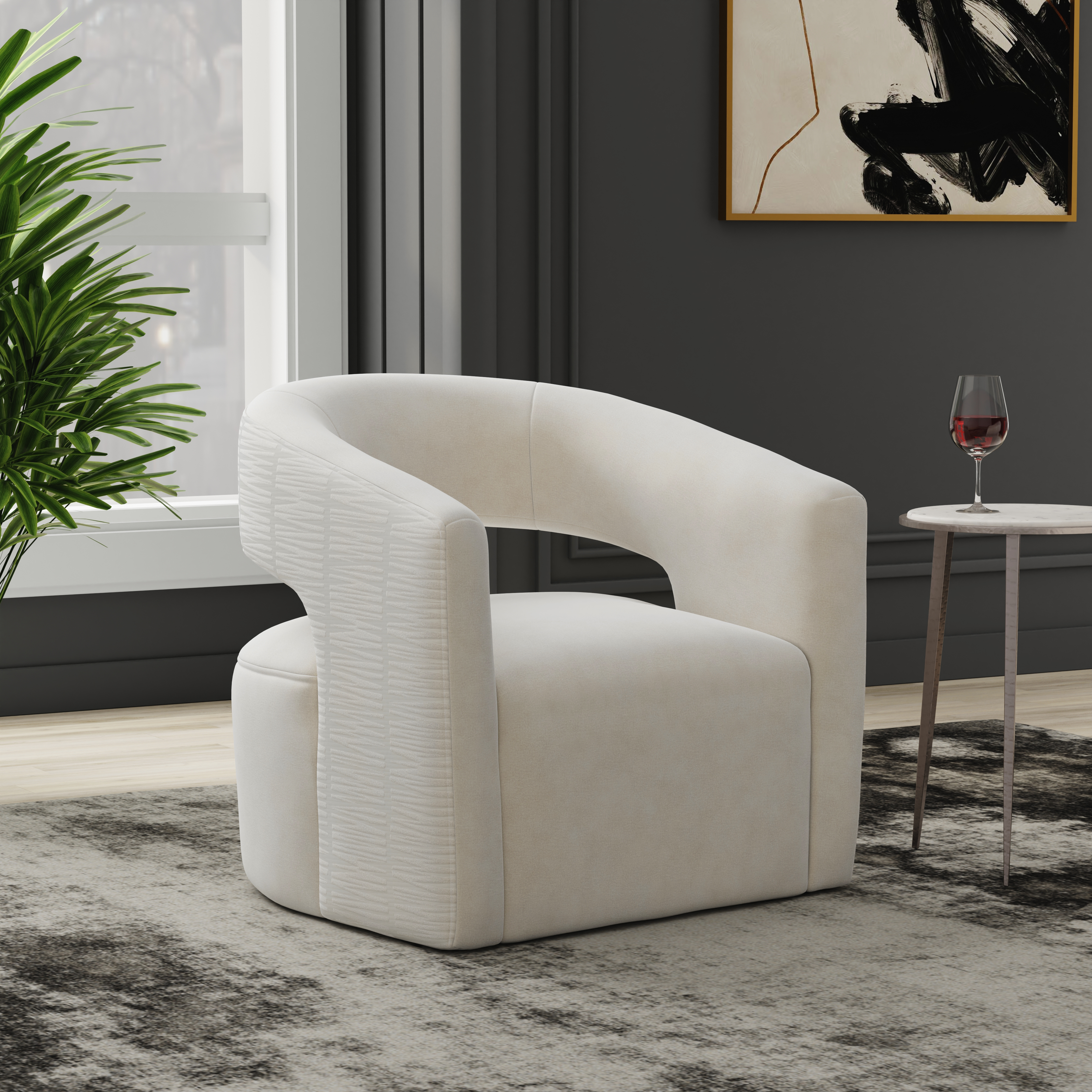Parker House Orbit - Elise Natural Open Back Accent Chair Two Pack
