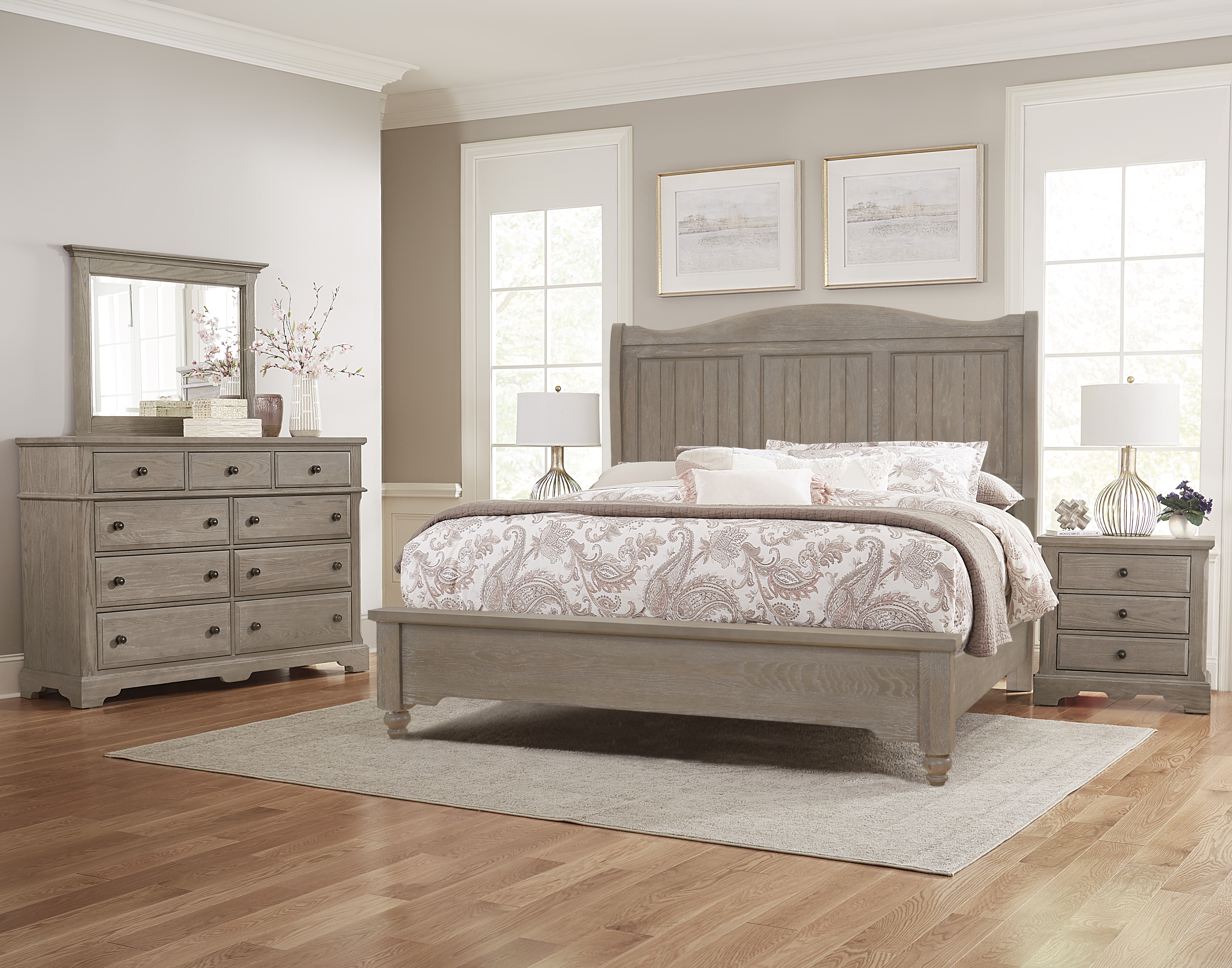 Model: 114-663-166-733-MS2 | Artisan & Post by Vaughan-Bassett King Sleigh Bed
