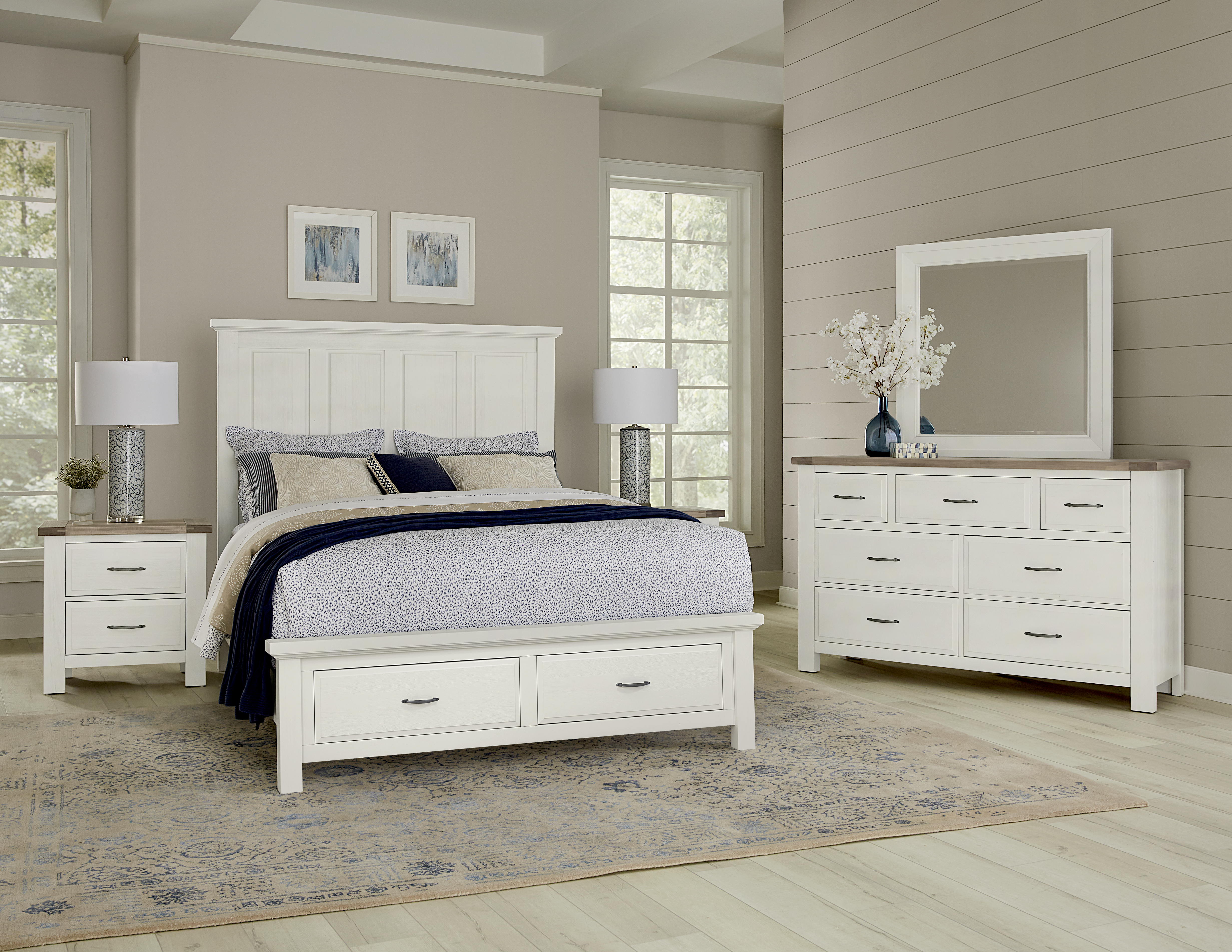 Model: 116-050B | Artisan & Post by Vaughan-Bassett Storage Ftbd 5/0 - 2 Drwr