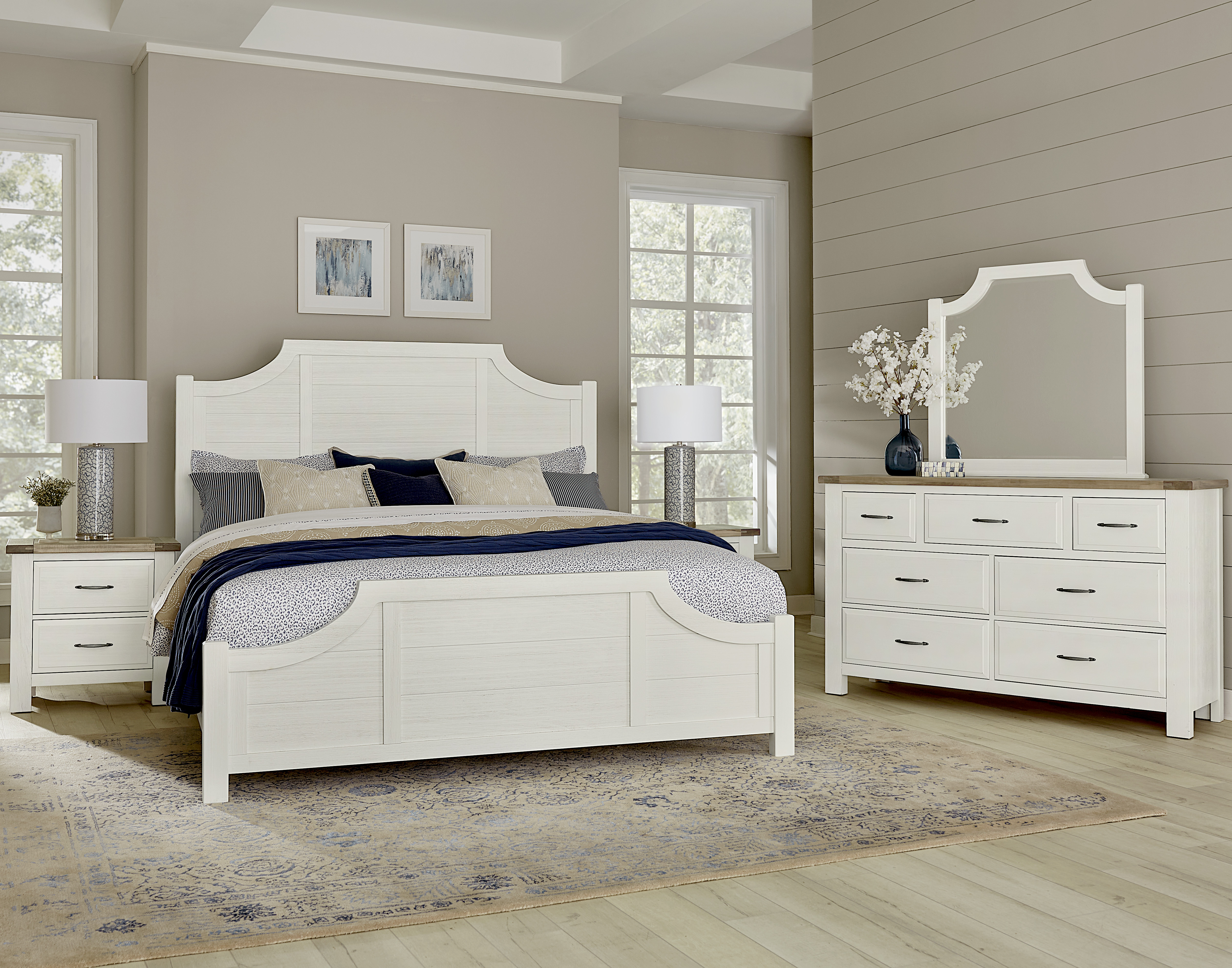 Model: 116-557-755-722 | Artisan & Post by Vaughan-Bassett Queen Scalloped Bed