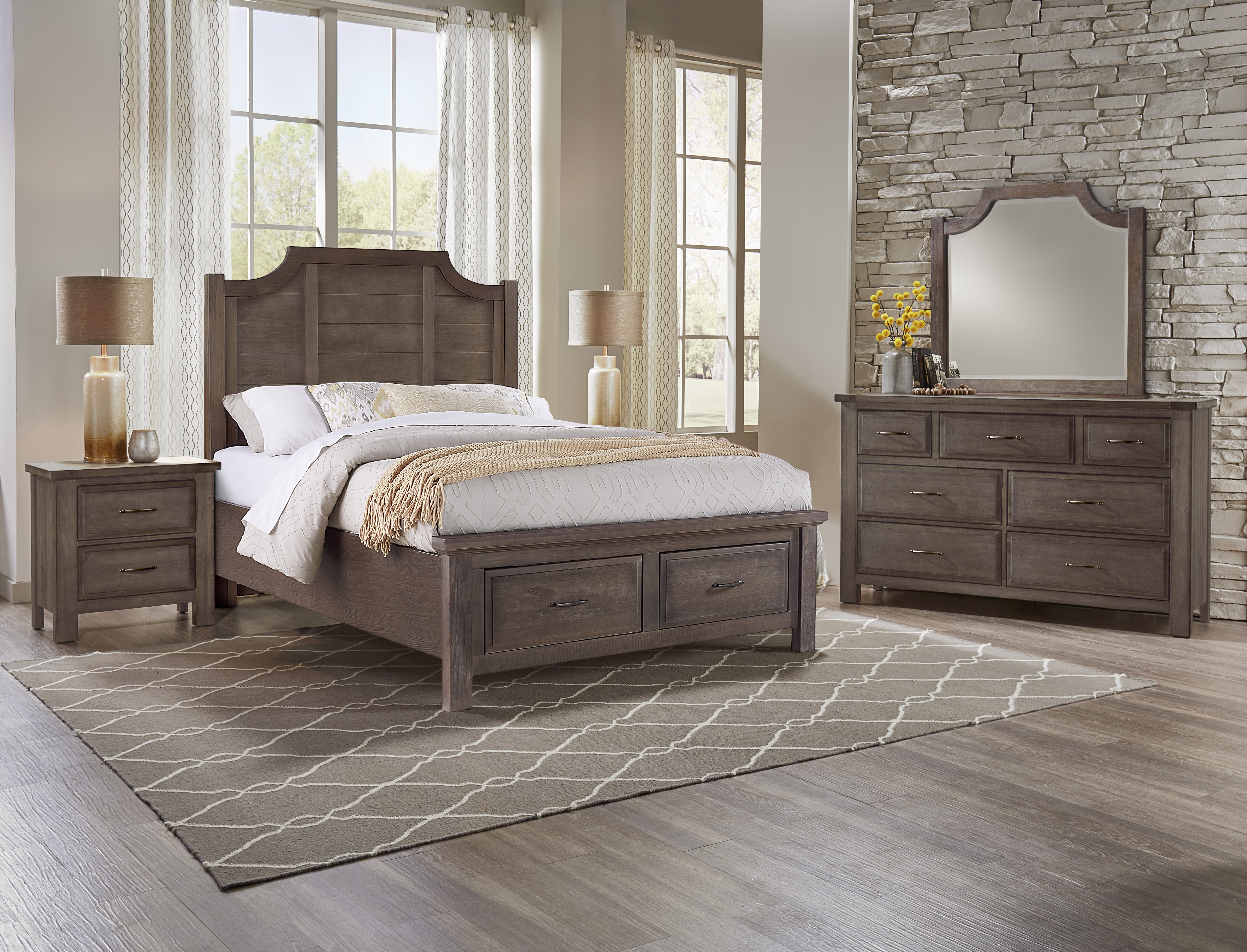 Model: 117-050B | Artisan & Post by Vaughan-Bassett Storage Ftbd 5/0 - 2 Drwr