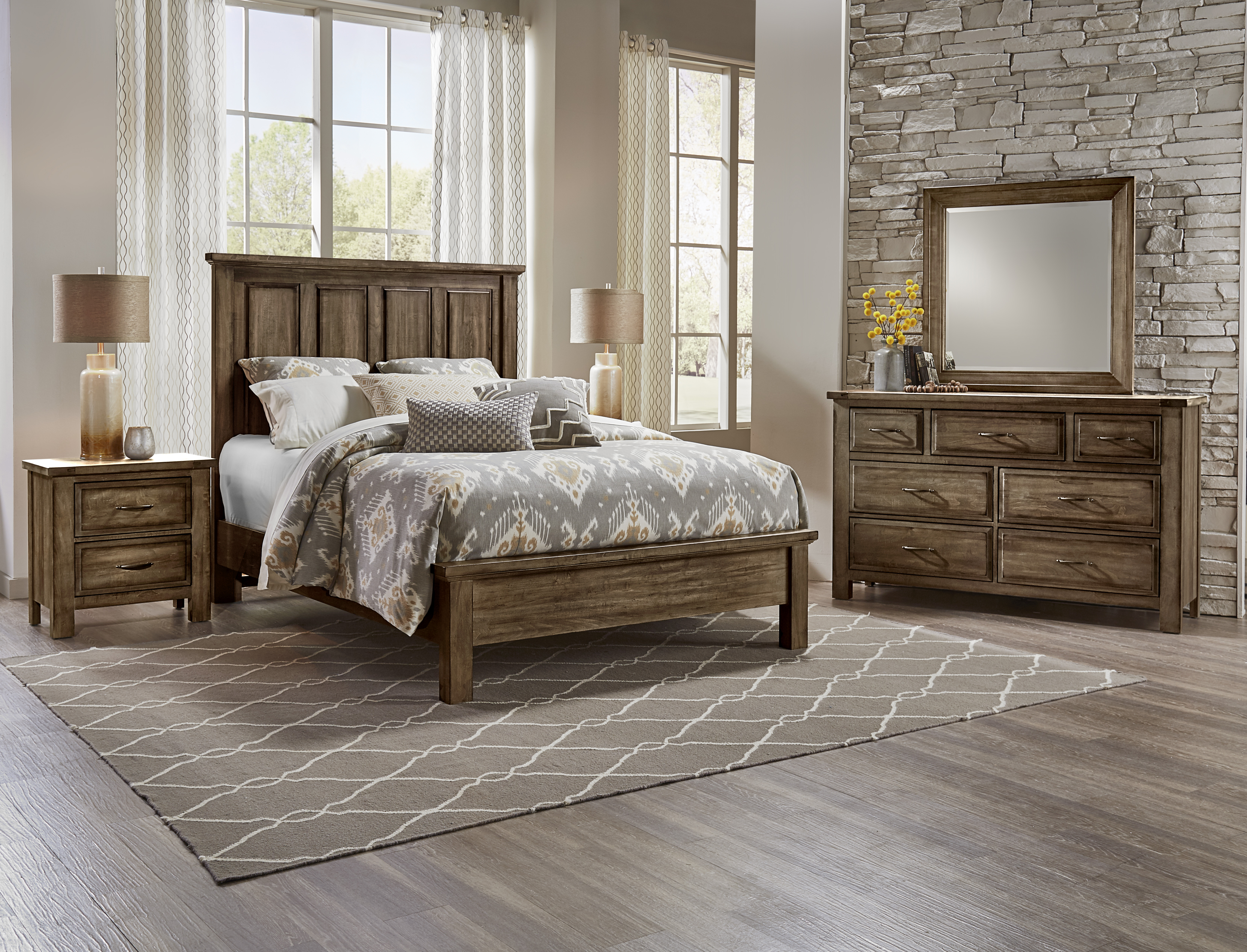 Model: 117-669-966-944-MS2 | Artisan & Post by Vaughan-Bassett Cal King Mansion Bed