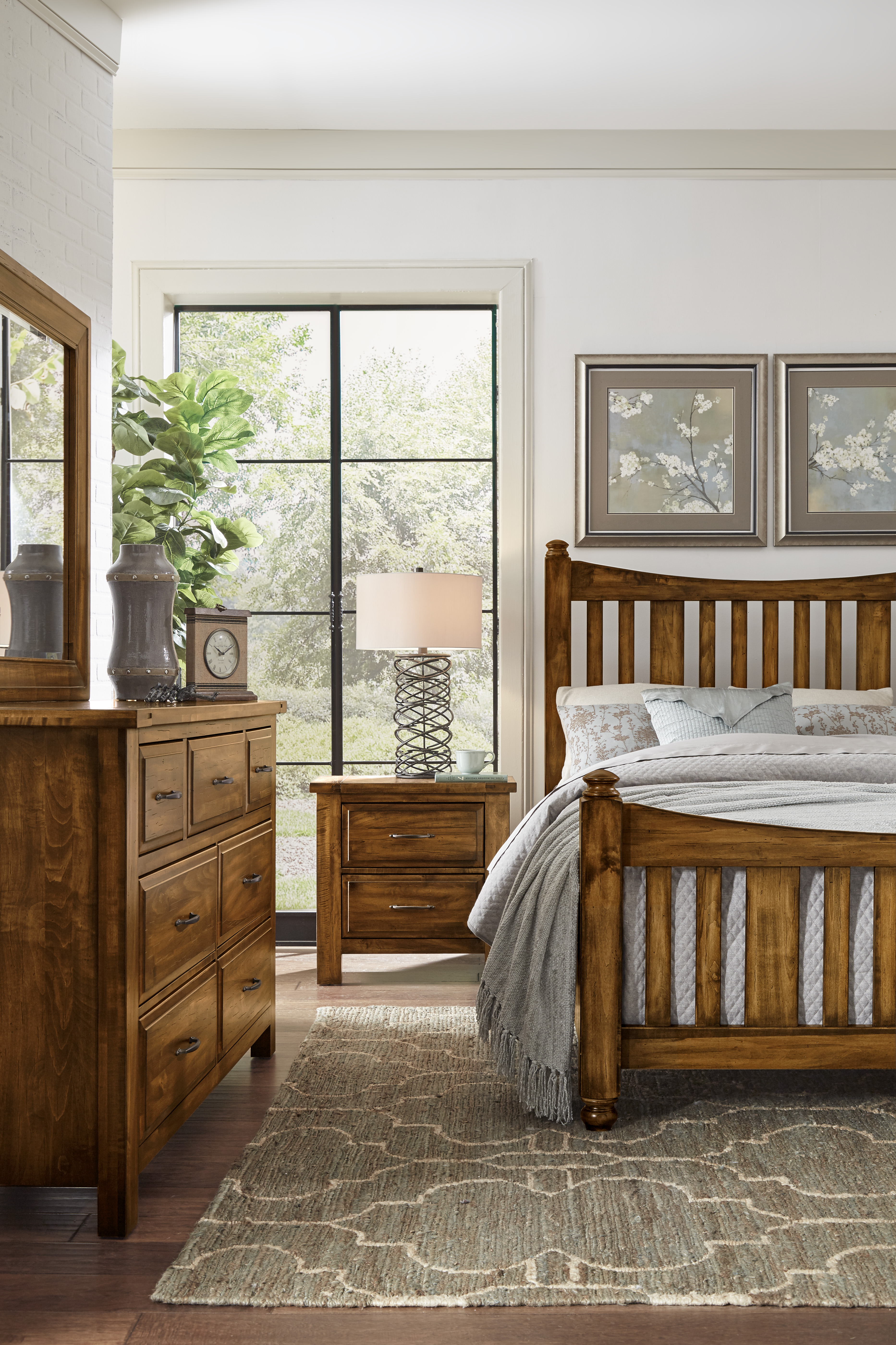 Model: 118-668-866-944-MS2 | Artisan & Post by Vaughan-Bassett Cal King Slat Poster Bed
