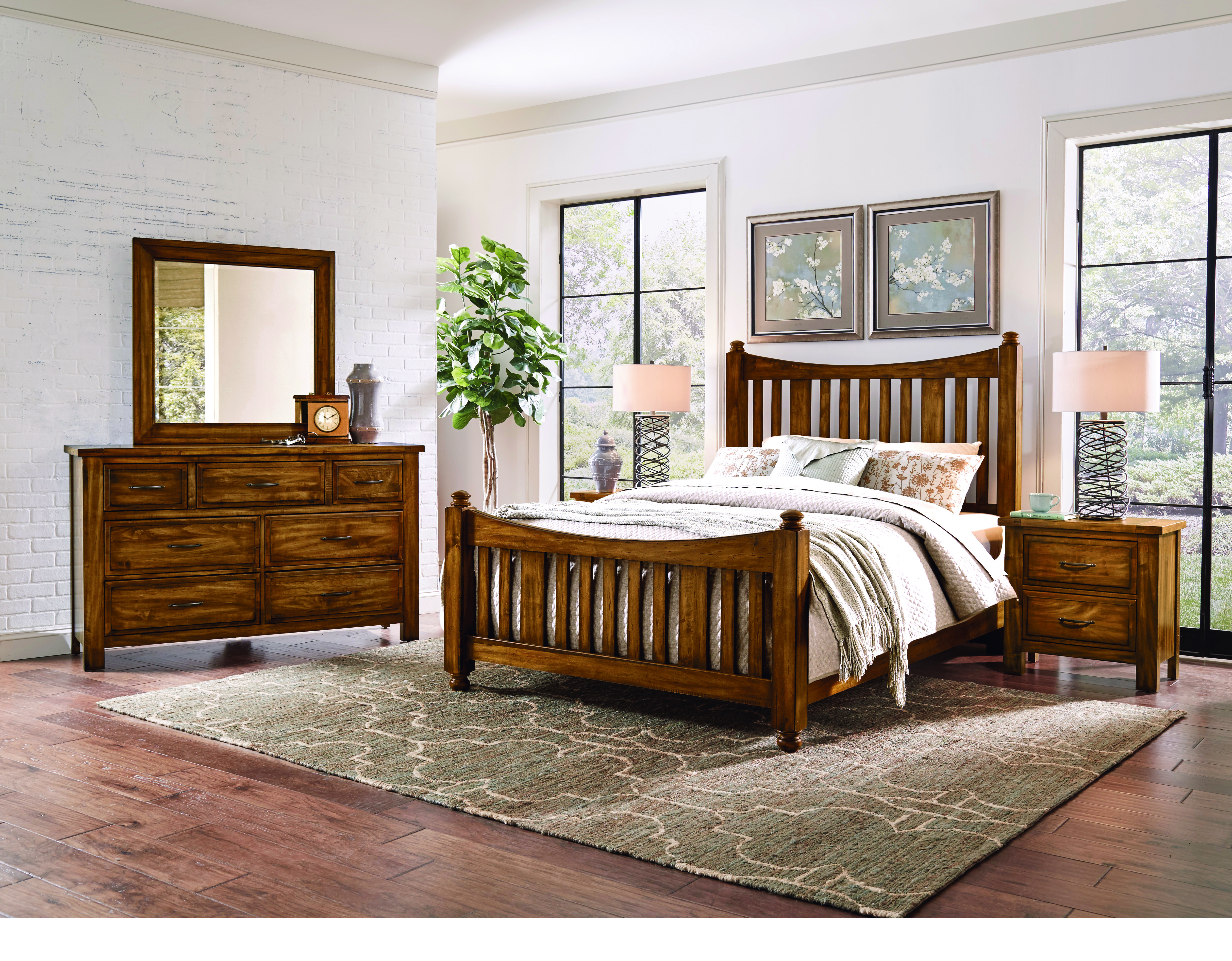 Model: 118-668-866-944-MS2 | Artisan & Post by Vaughan-Bassett Cal King Slat Poster Bed