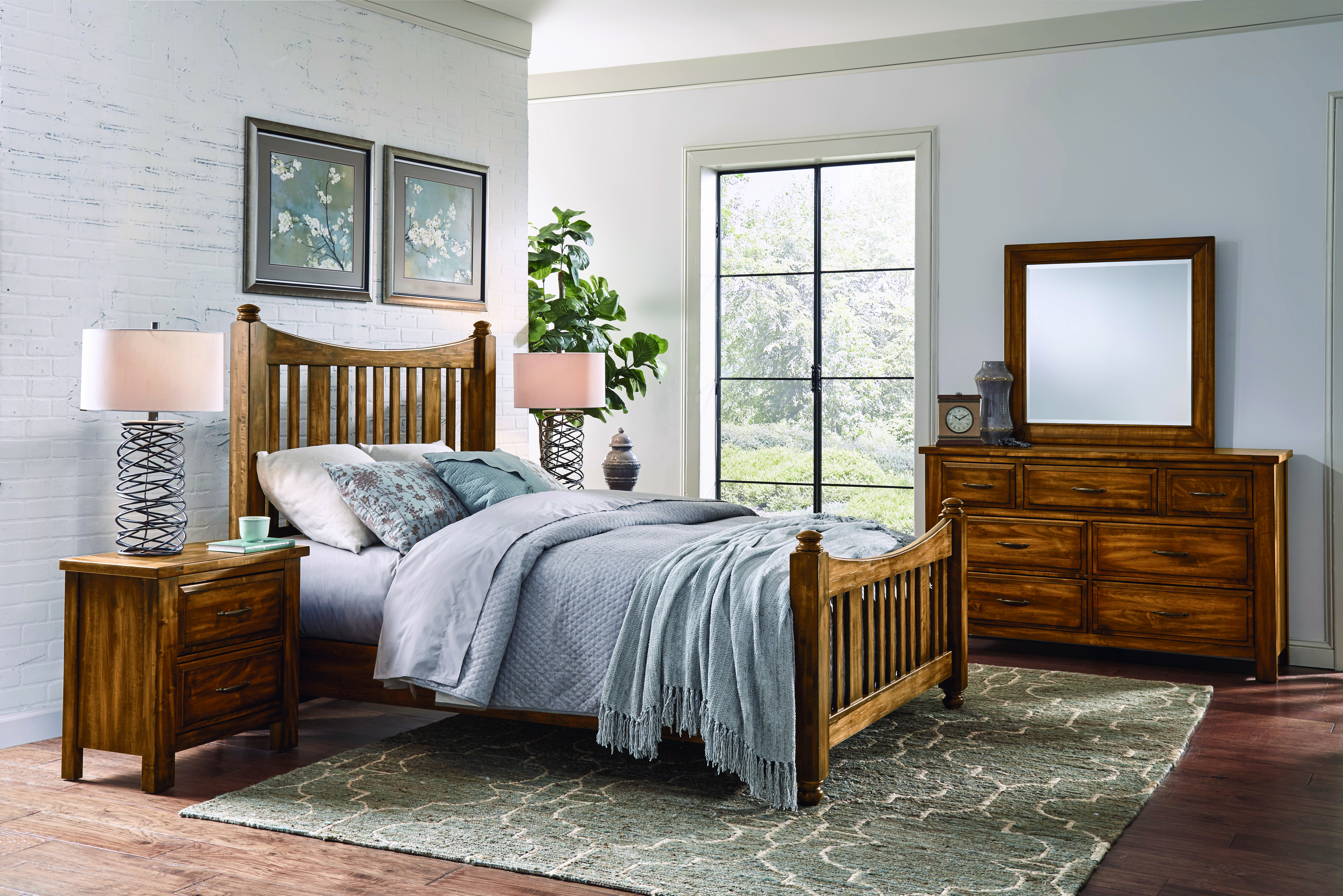 Model: 118-668-866-944-MS2 | Artisan & Post by Vaughan-Bassett Cal King Slat Poster Bed