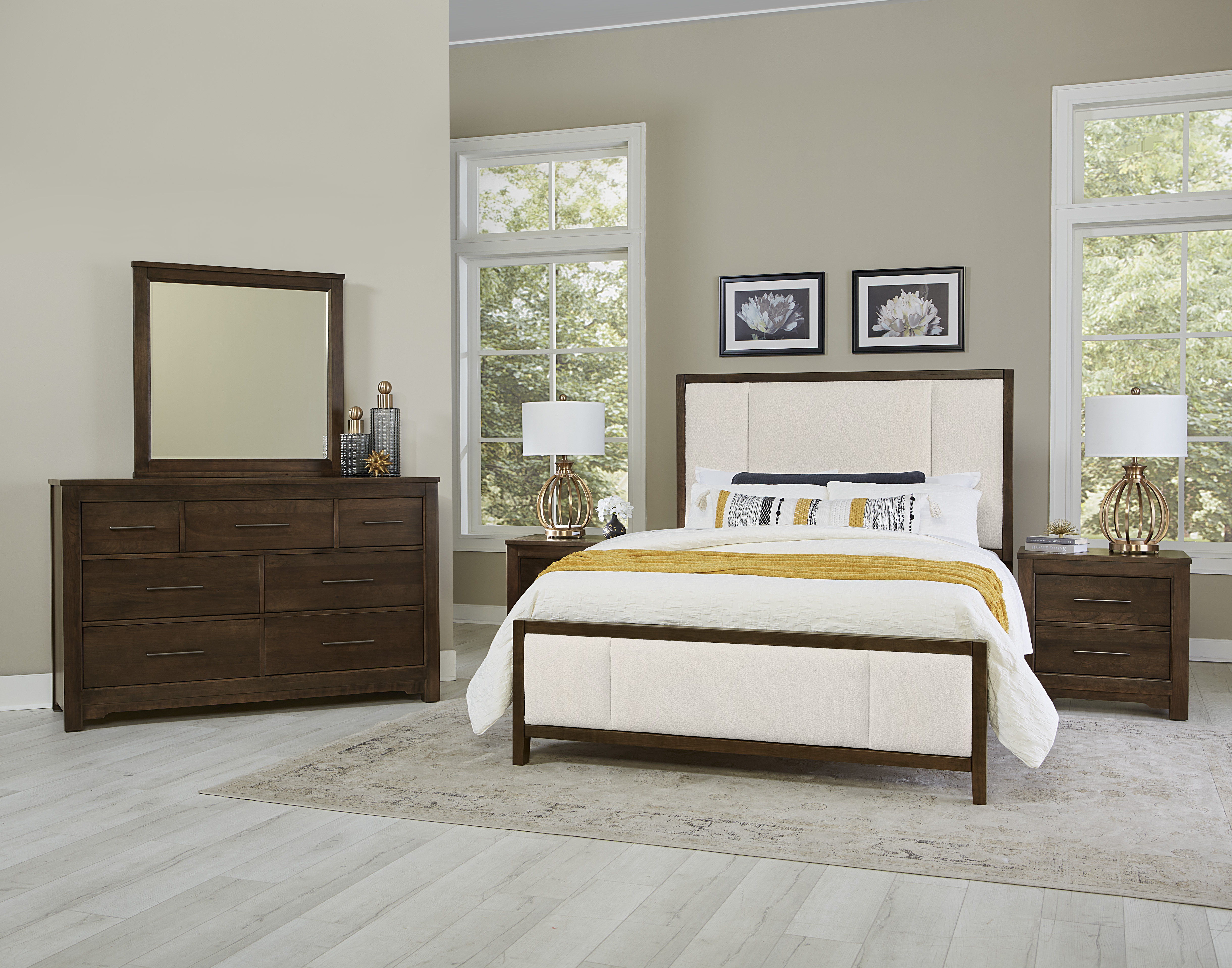Model: 150-661 | Artisan & Post by Vaughan-Bassett Erins Uph Hdbd 6/6-Wht Fabric