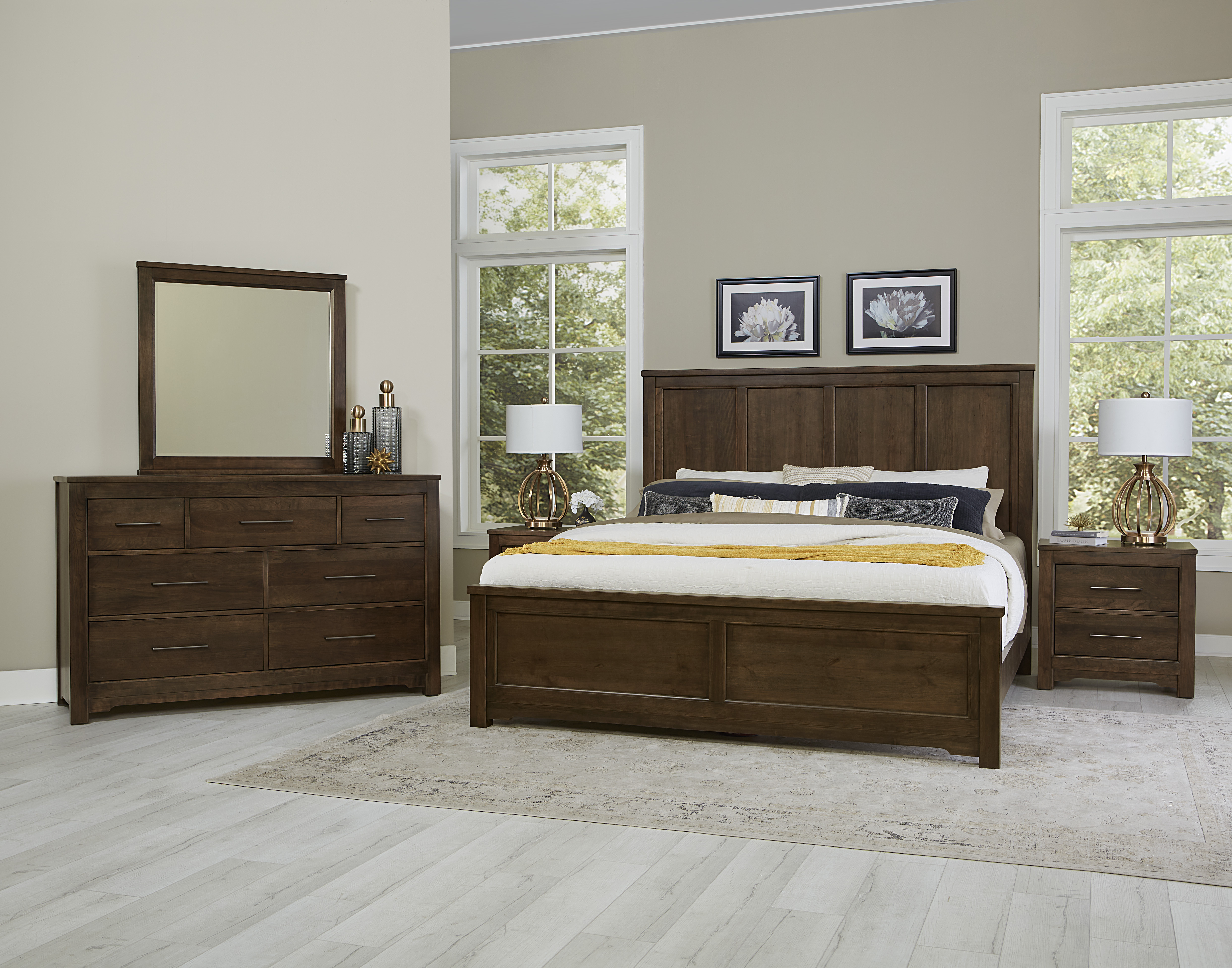 Model: 150-668-866-944-MS2 | Artisan & Post by Vaughan-Bassett Cal King Six Panel Bed