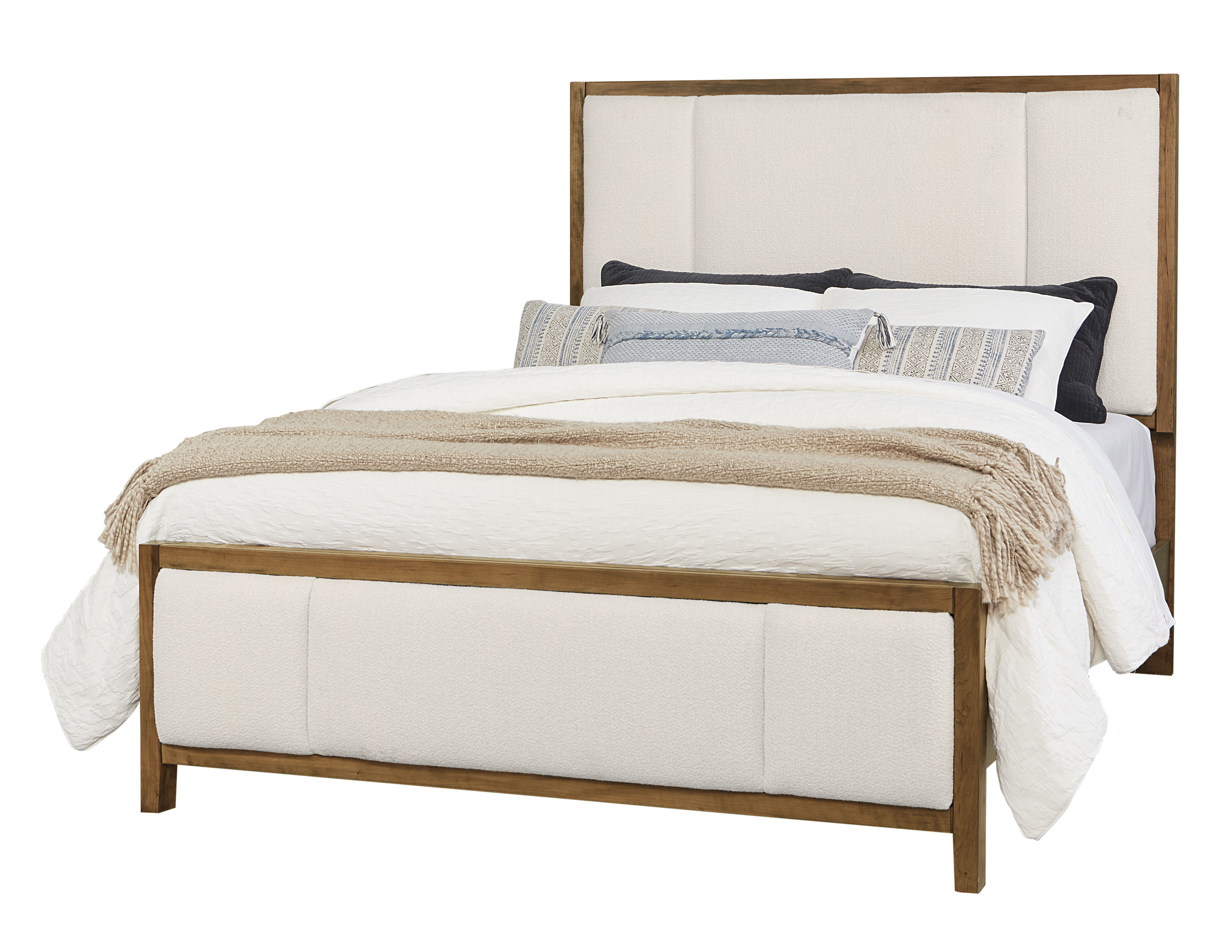Artisan & Post by Vaughan-Bassett King Upholstered Bed-White Fab