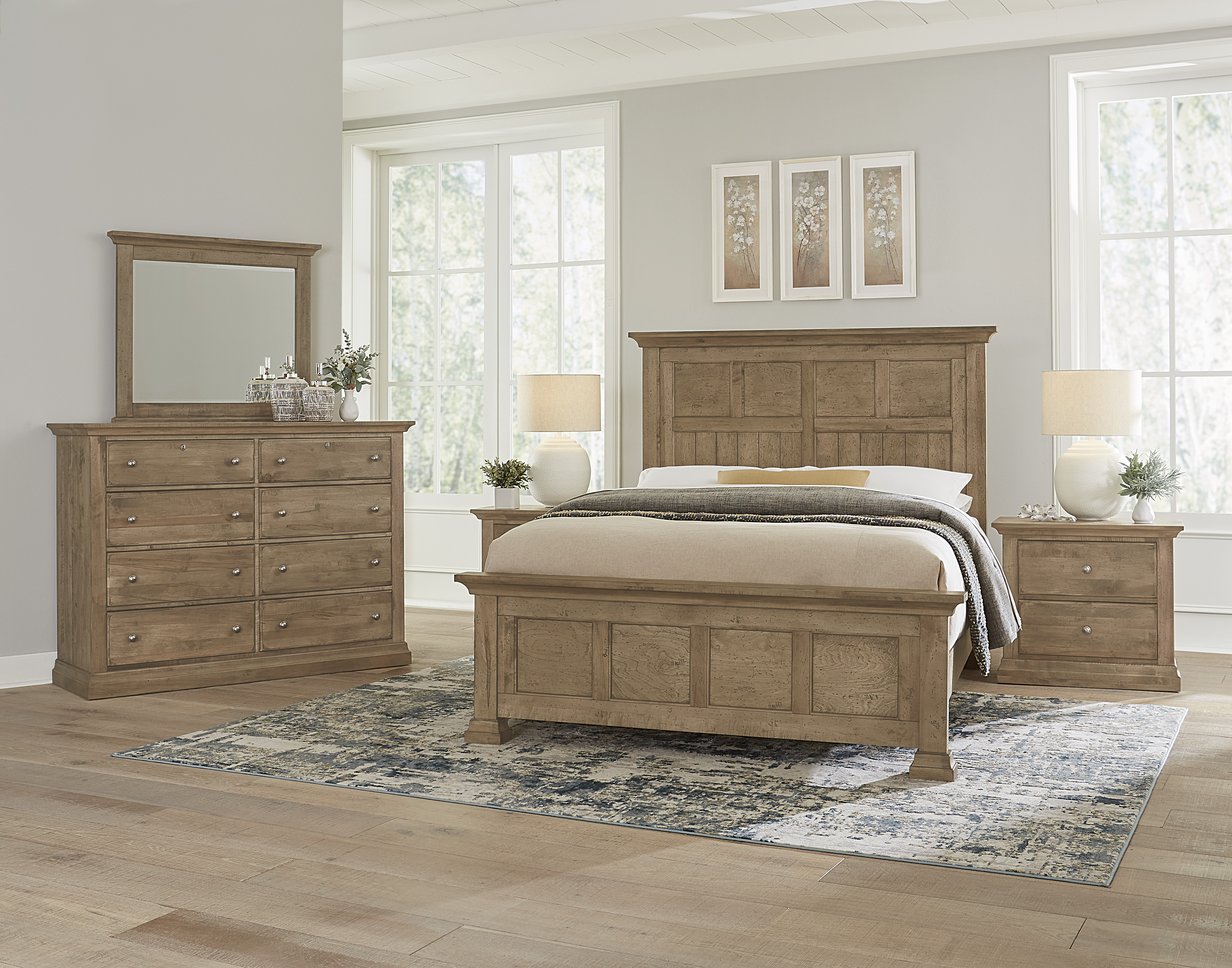 Model: 155-558-855-922 | Artisan & Post by Vaughan-Bassett Queen Window Pane Bed