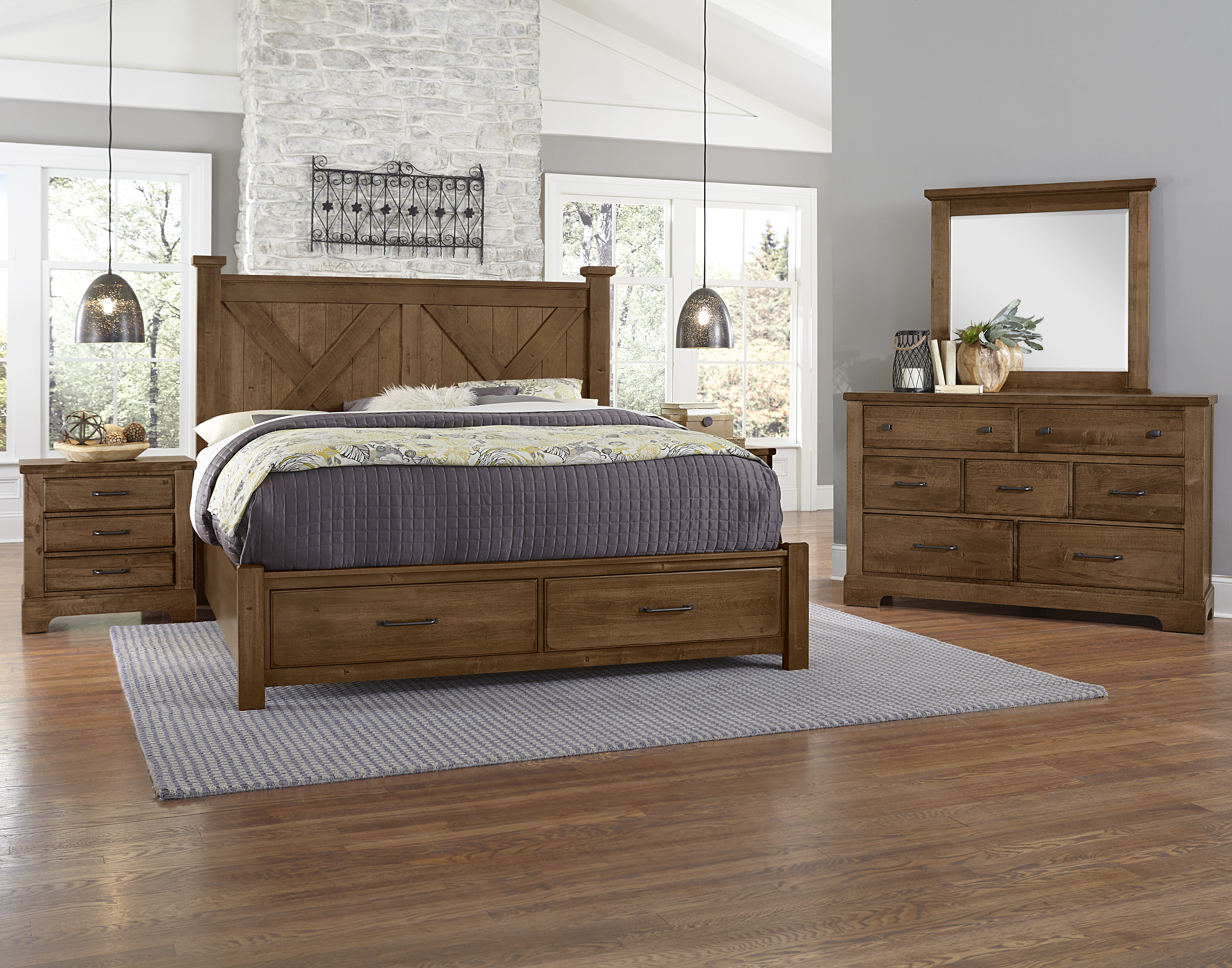 Model: 174-050B | Artisan & Post by Vaughan-Bassett Storage Ftbd 5/0 - 2 Drwr