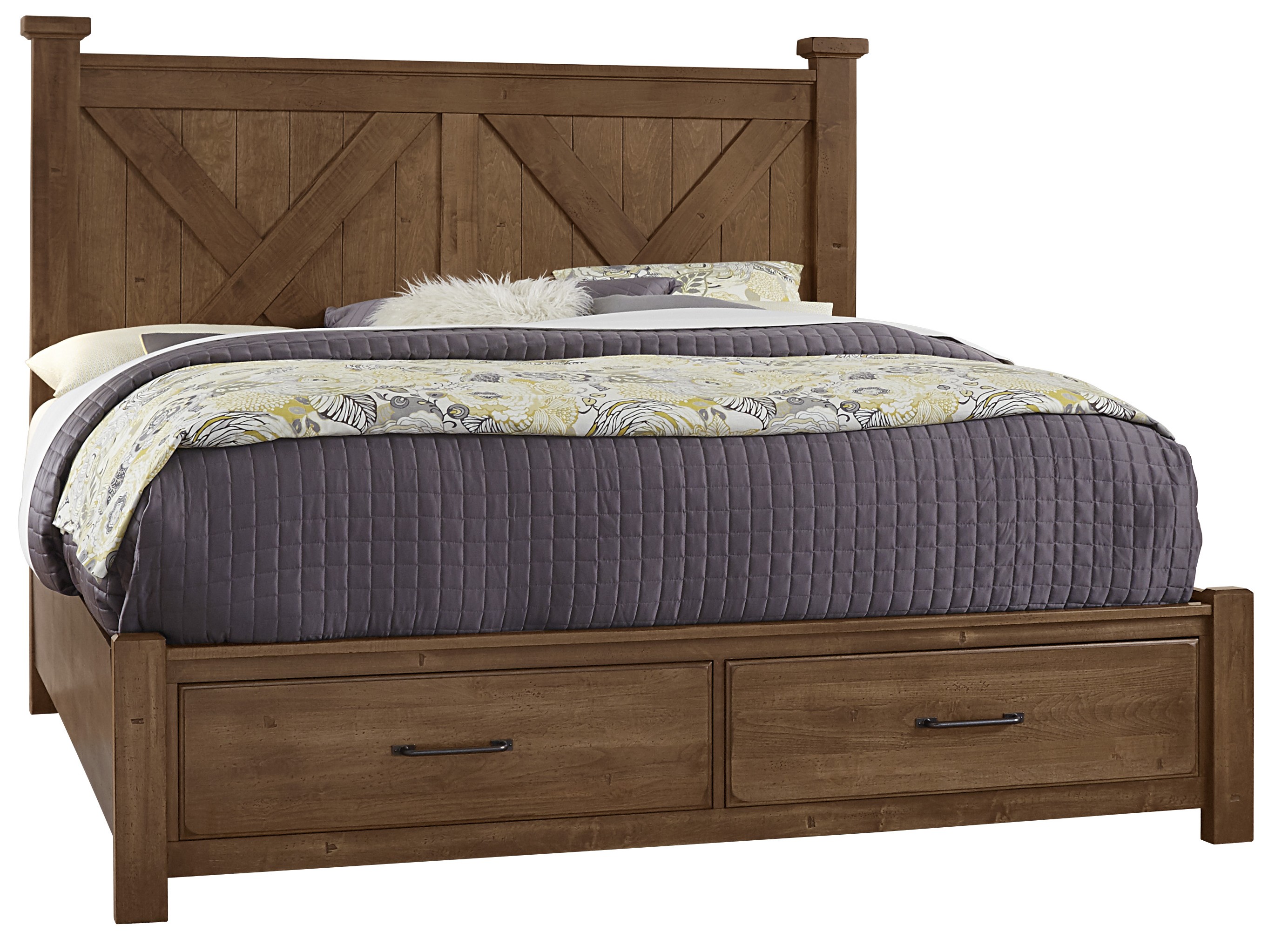 Artisan & Post by Vaughan-Bassett Cal King X Bed With Footboard Storage