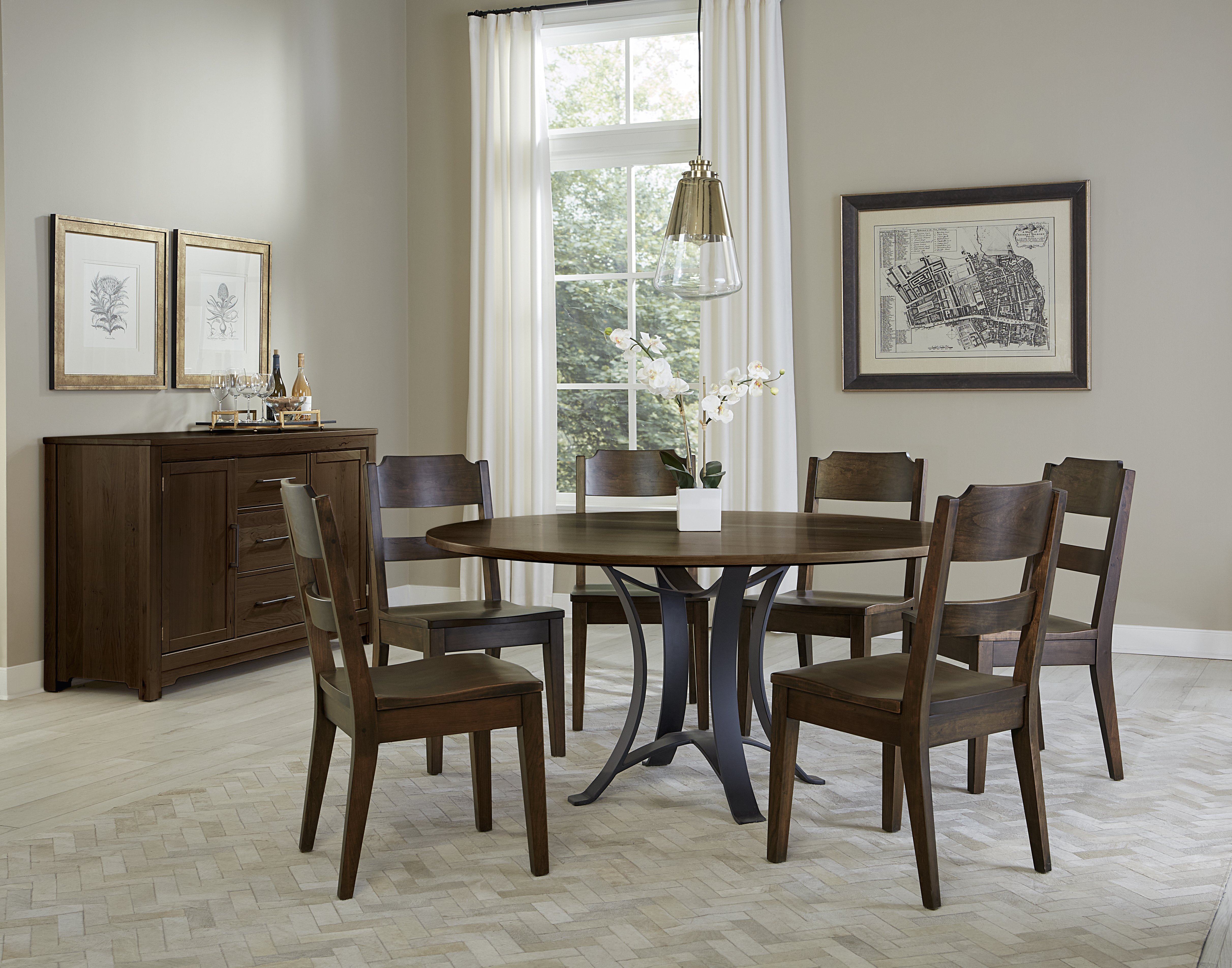 Model: 150-060 | Artisan & Post by Vaughan-Bassett Round Table Top 60" W/ 1" Top