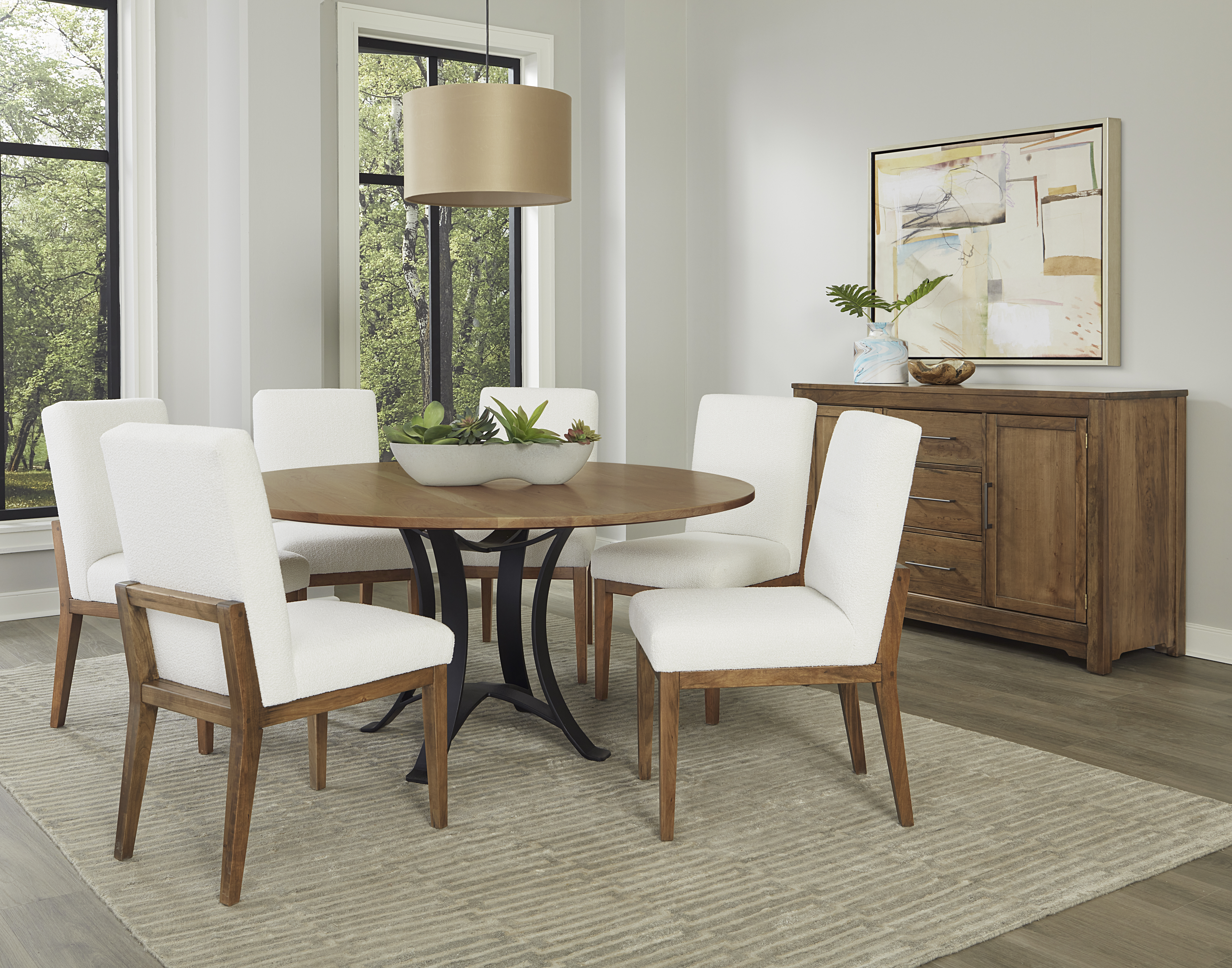 Model: 151-200 | Artisan & Post by Vaughan-Bassett Metal Pedestal 48" Or 60" Top
