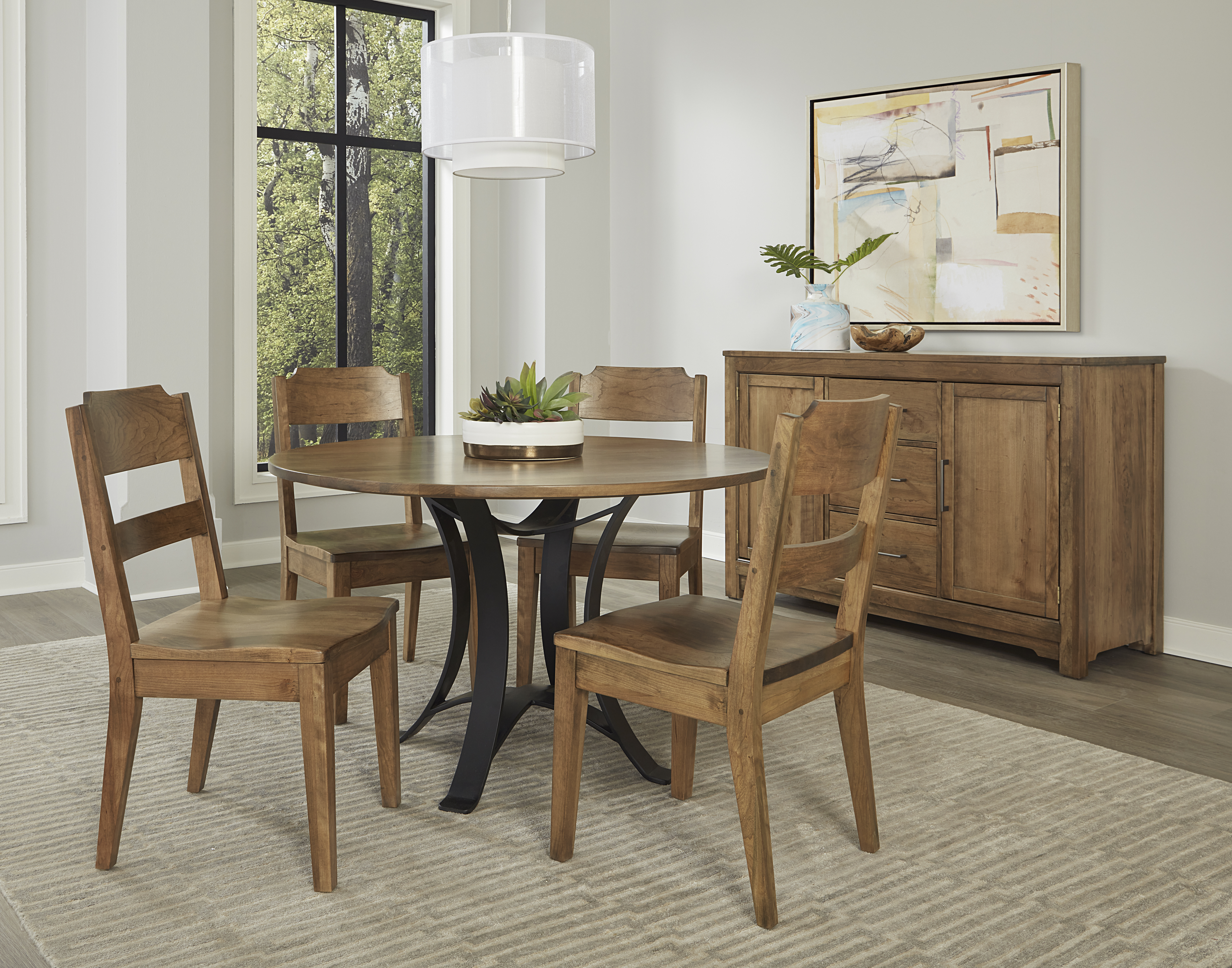 Model: 151-200 | Artisan & Post by Vaughan-Bassett Metal Pedestal 48" Or 60" Top