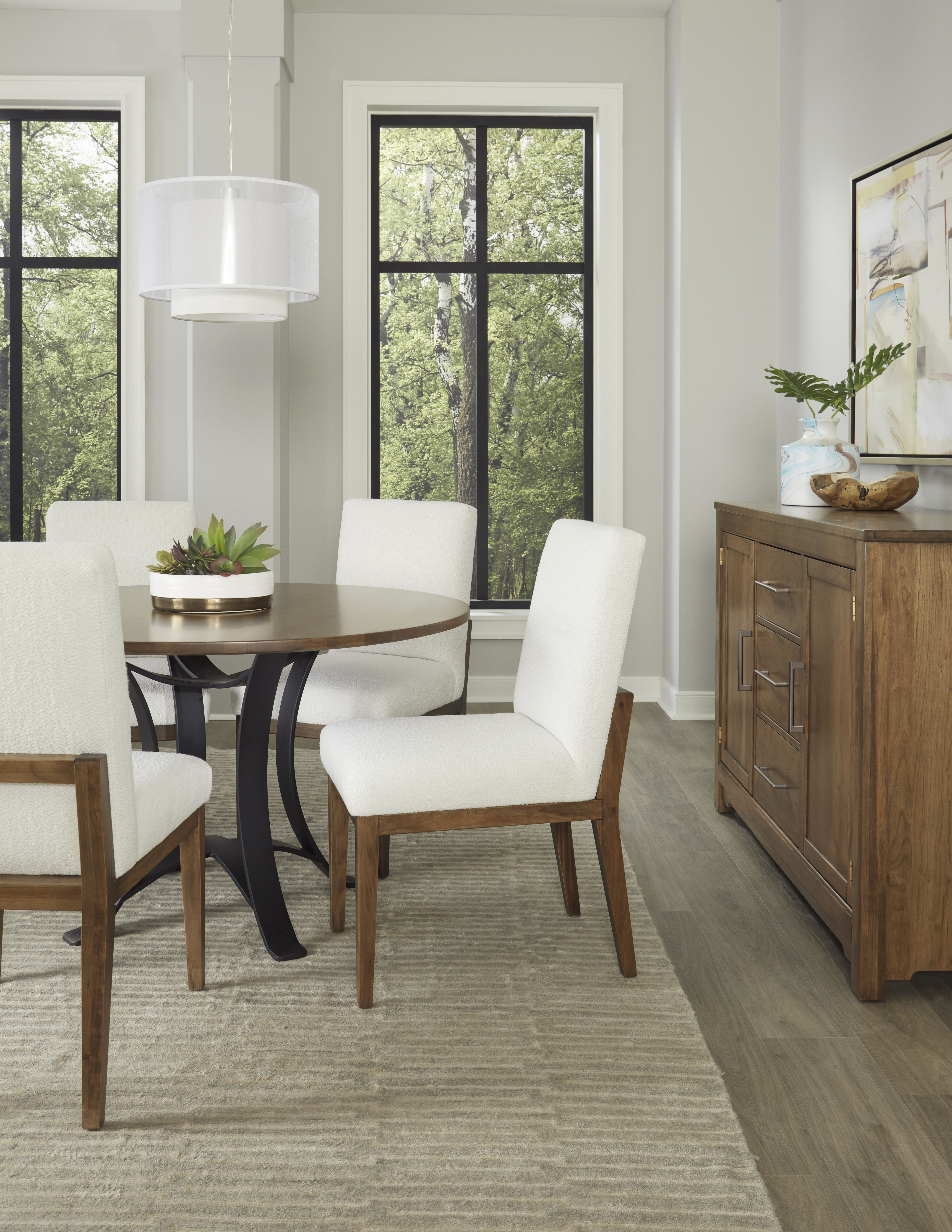 Model: 151-200 | Artisan & Post by Vaughan-Bassett Metal Pedestal 48" Or 60" Top