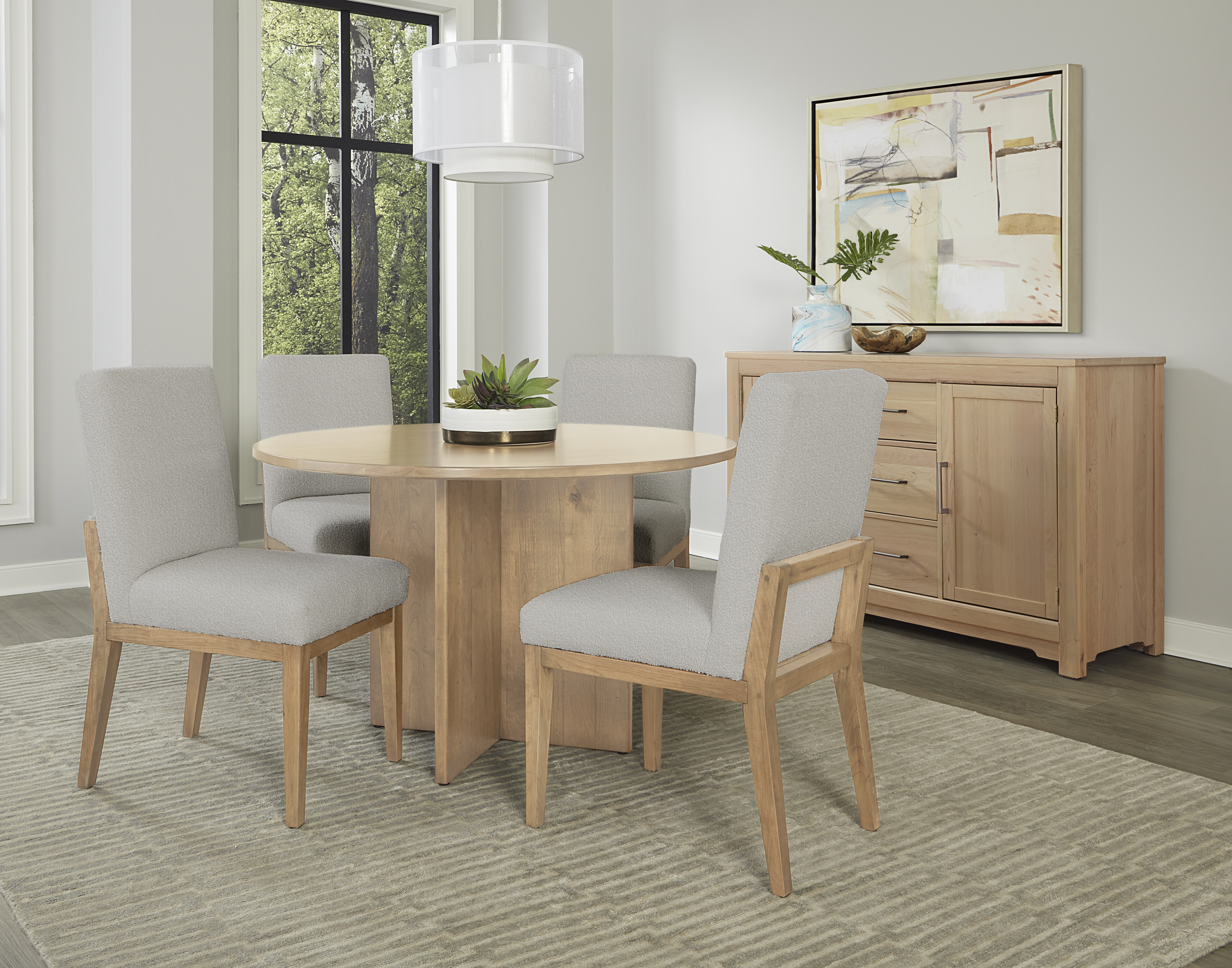 Model: 154-148 | Artisan & Post by Vaughan-Bassett Wooden Pedestal For 48" Top
