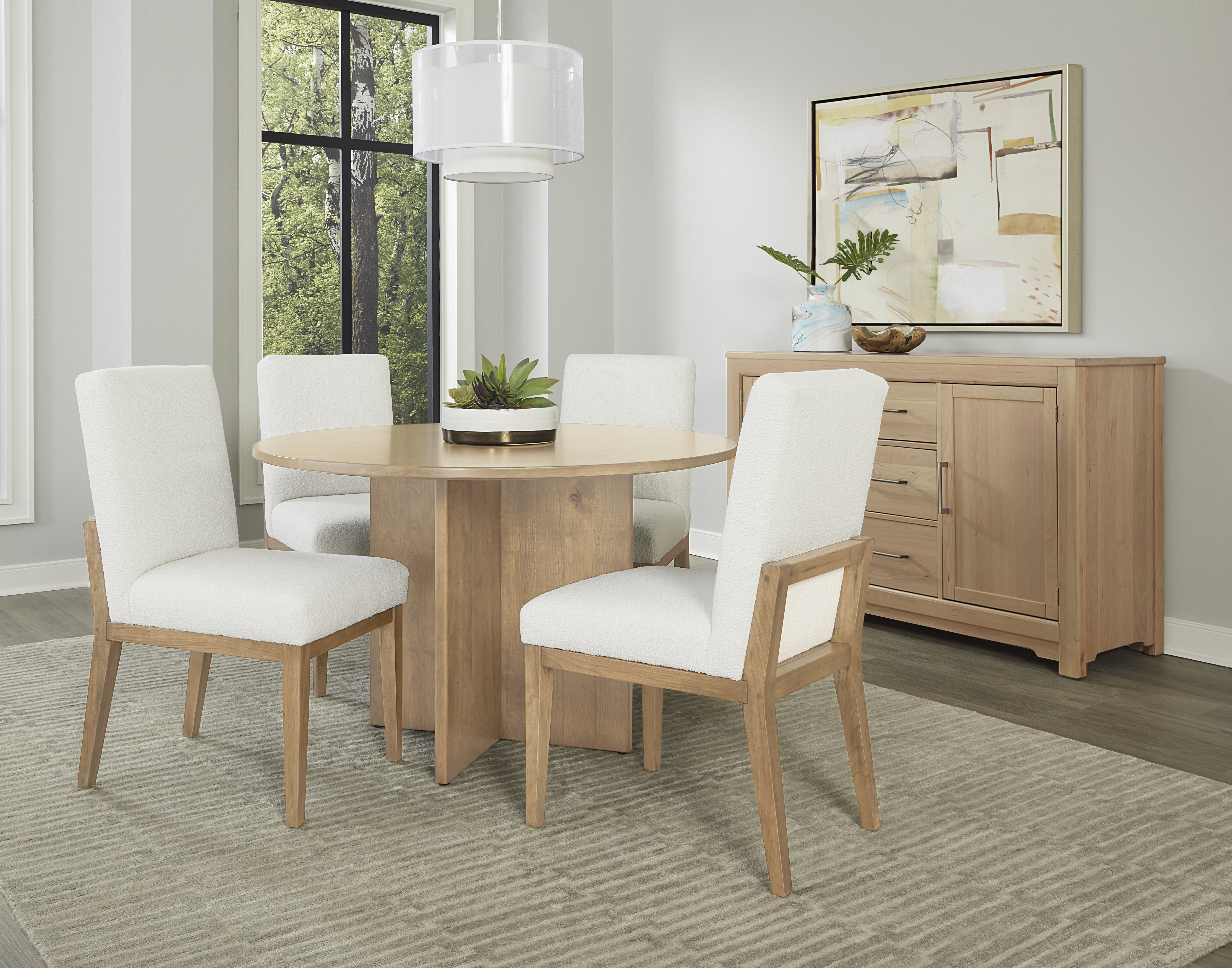 Model: 154-148 | Artisan & Post by Vaughan-Bassett Wooden Pedestal For 48" Top
