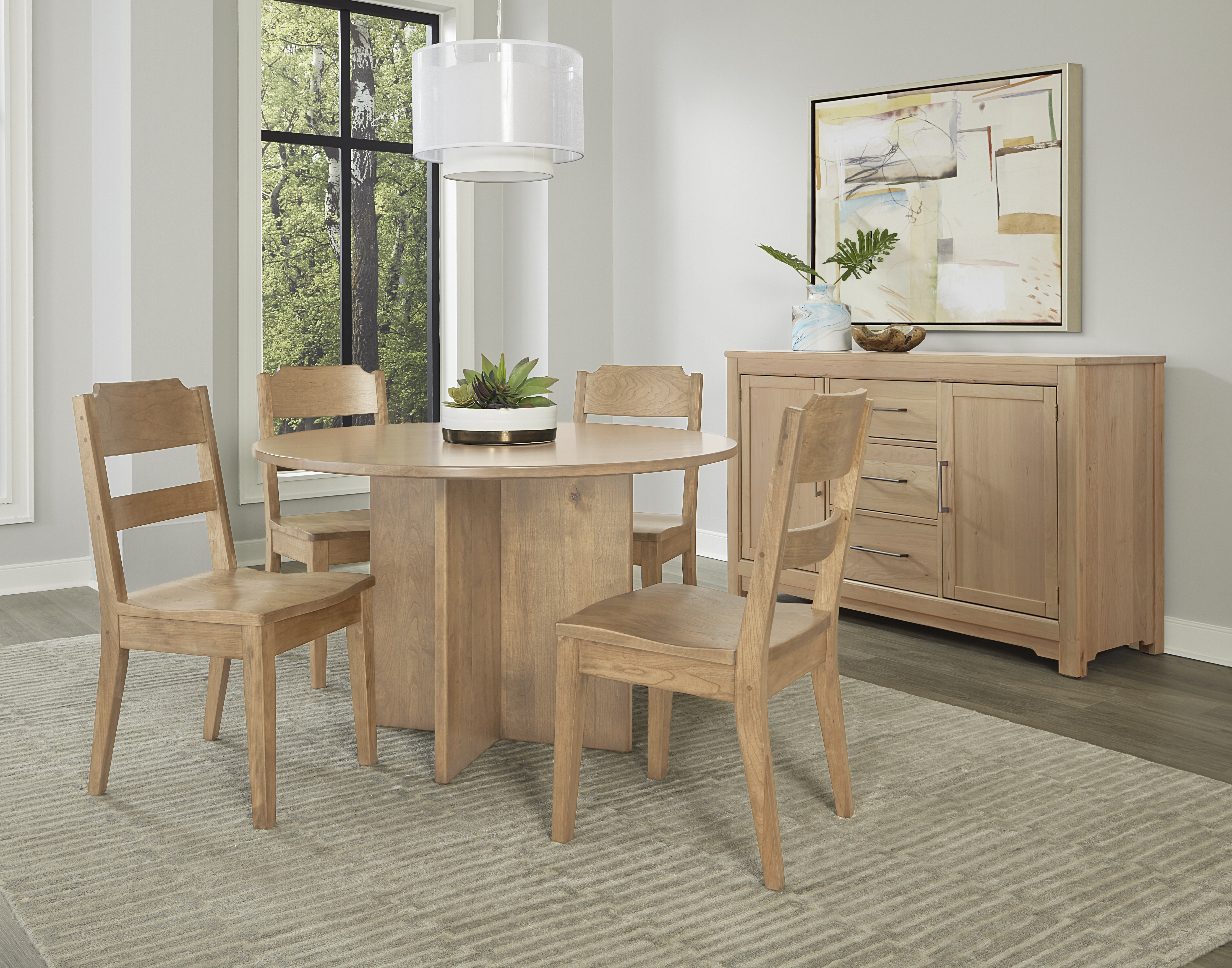 Model: 154-148 | Artisan & Post by Vaughan-Bassett Wooden Pedestal For 48" Top