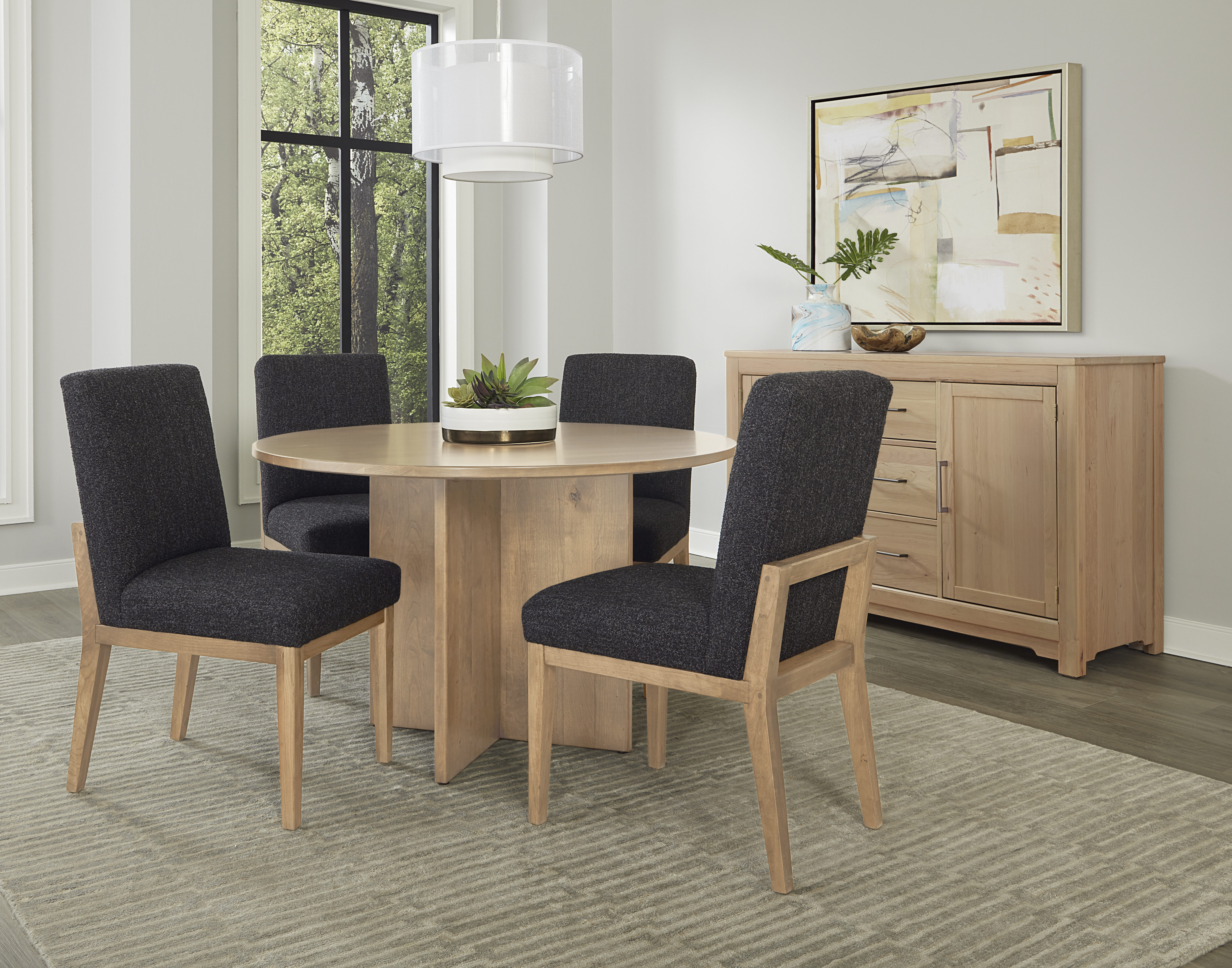 Model: 154-148 | Artisan & Post by Vaughan-Bassett Wooden Pedestal For 48" Top