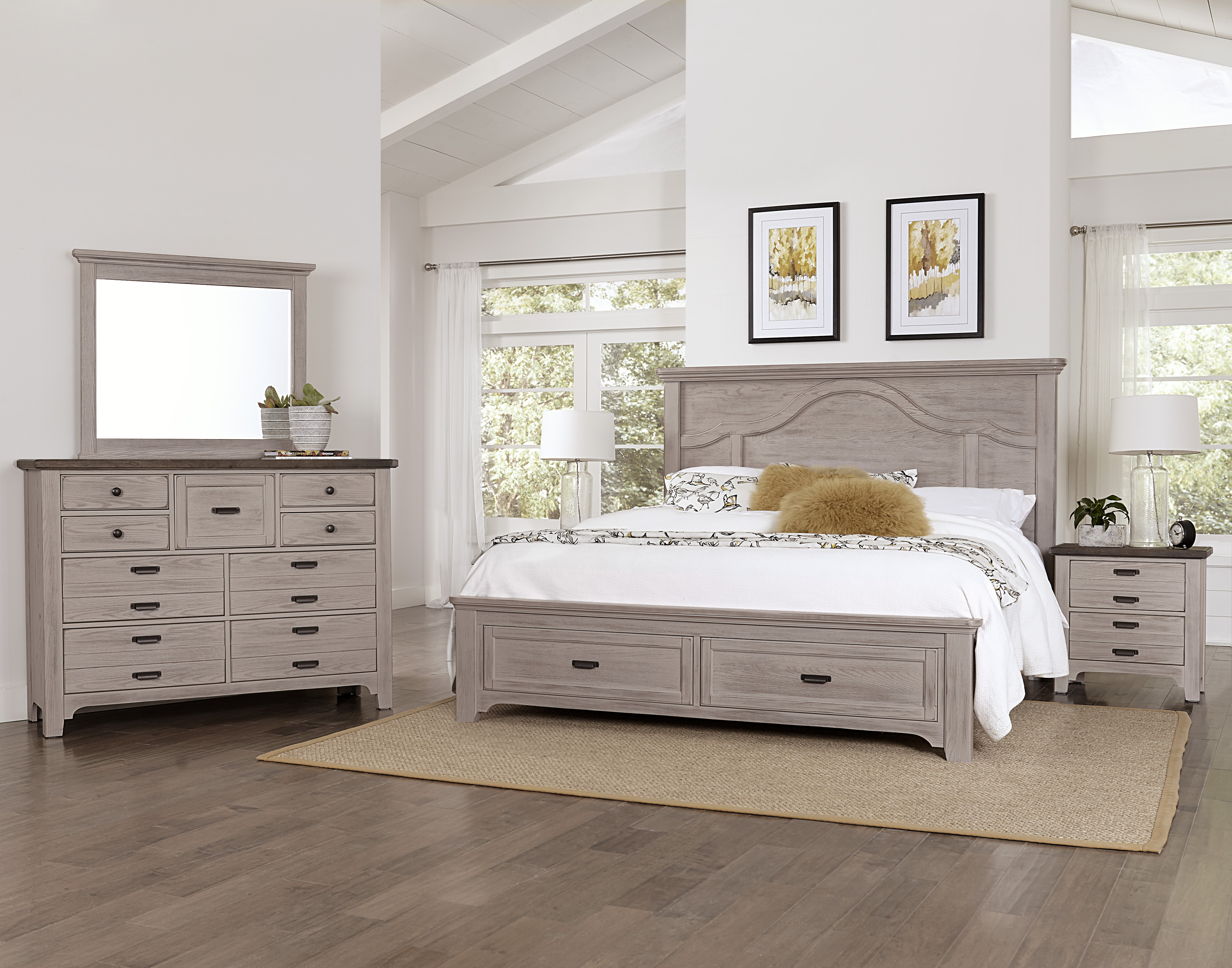 Model: 741-669 | Vaughan-Bassett Mantel Hdbd 6/6