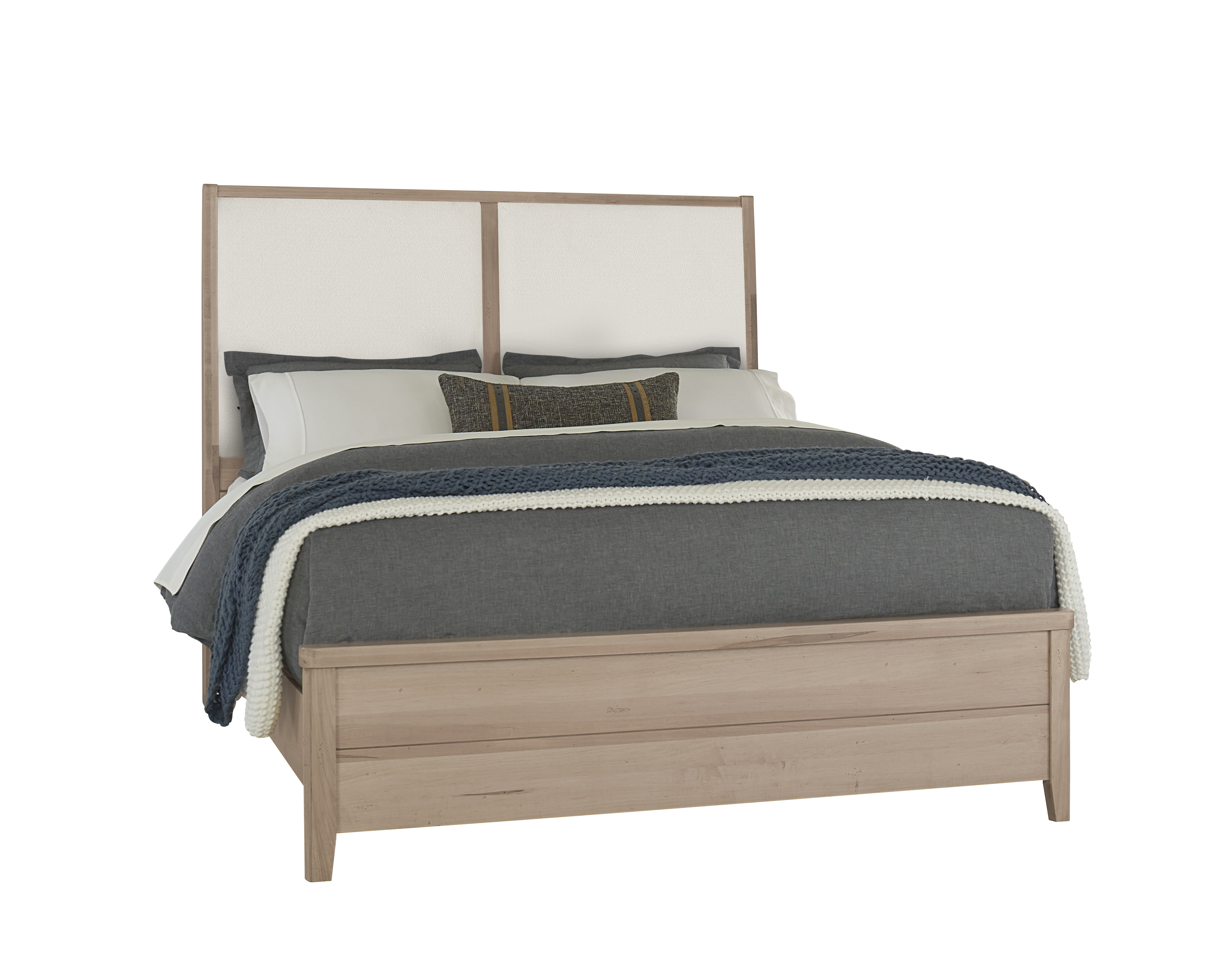 Vaughan-Bassett King Upholstered Bed-White