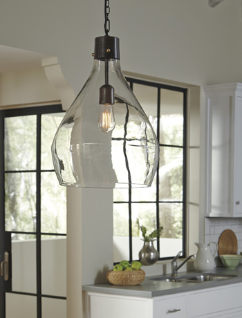 Signature Design by Ashley Avalbane Glass Pendant Light (1/CN)