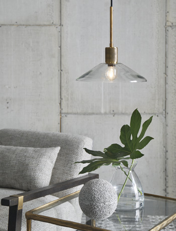 Signature Design by Ashley Chaness Glass Pendant Light (1/CN)